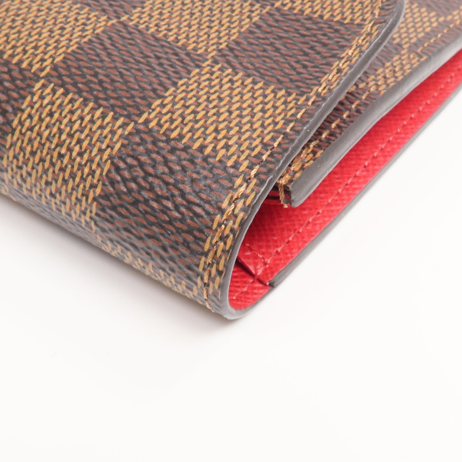 LOUIS VUITTON Damier Portefeuille Emilie Long Wallet金扣長錢包