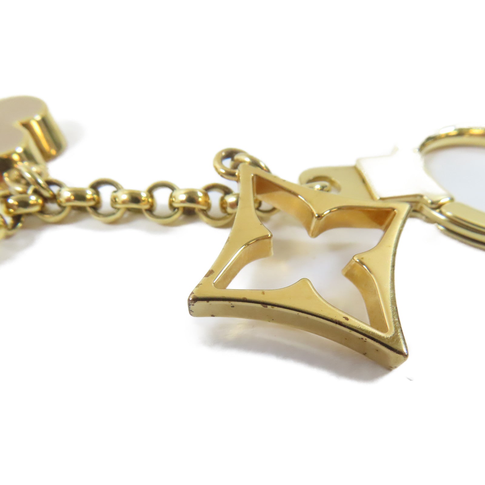 LOUIS VUITTON 金屬Fleur-de-Monogram Charm掛飾金色