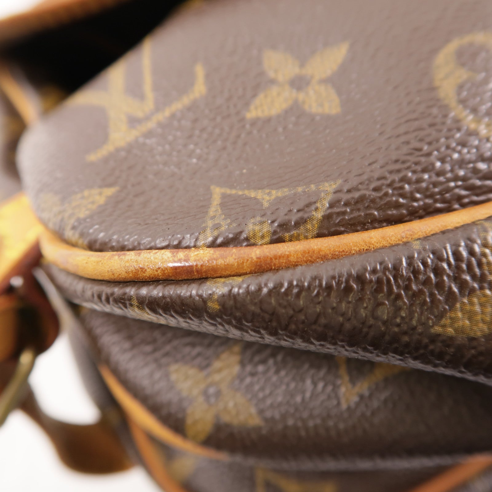 LOUIS VUITTON Monogram Saumur 30金扣肩背袋棕色