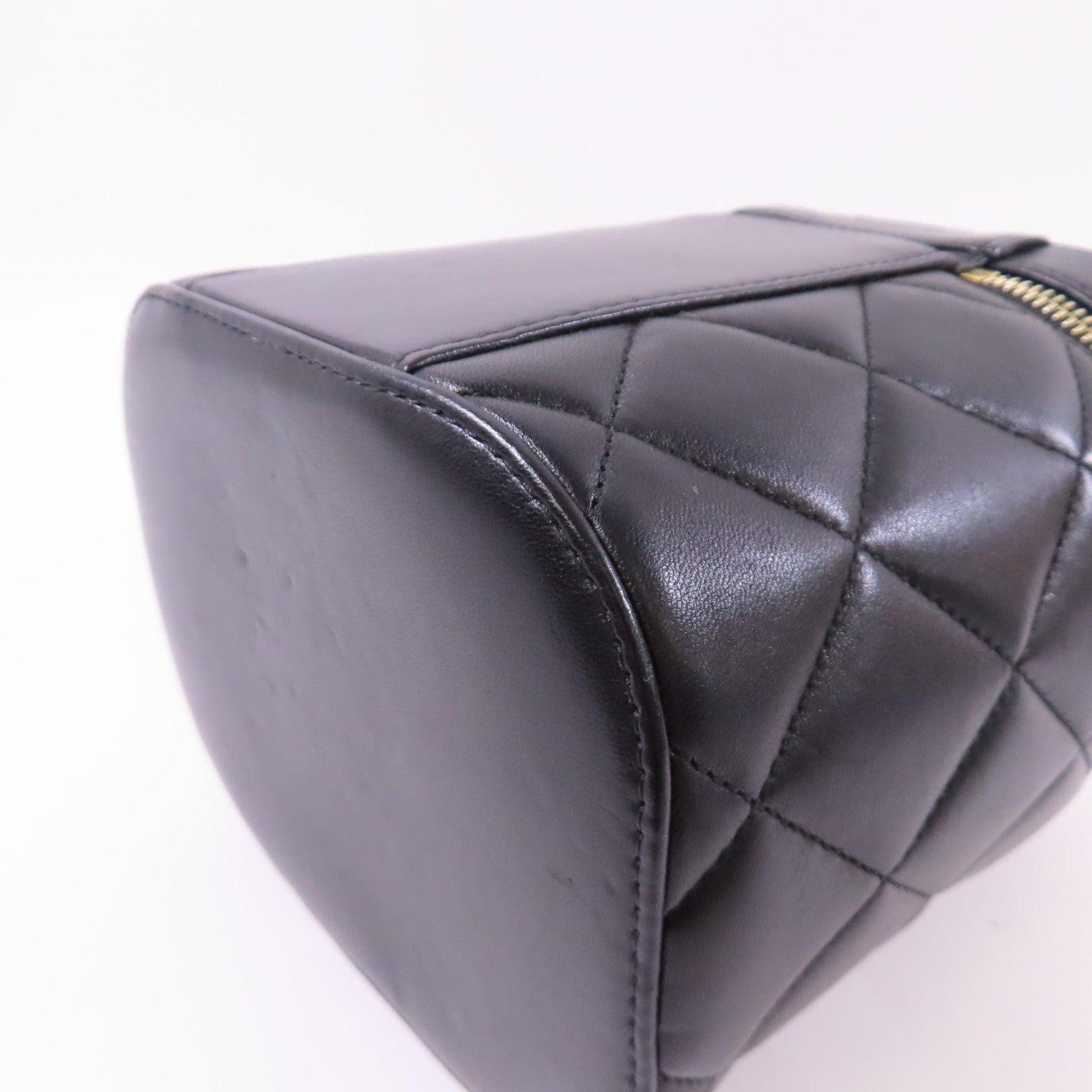 CHANEL CC GHW Trendy CC Vanity Case 2 Way Shoulder Bag Lambskin Leather Black
