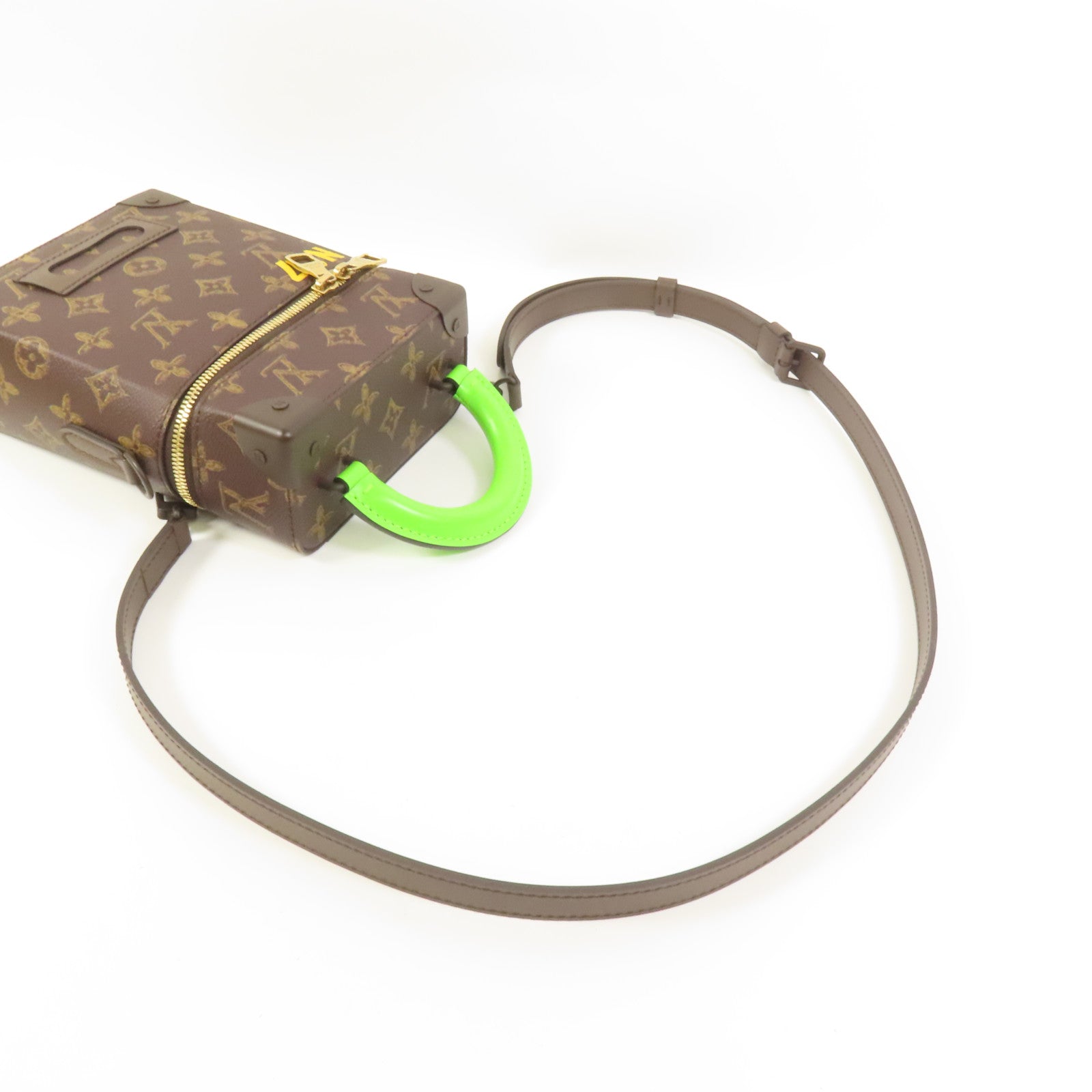LOUIS VUITTON Monogram Vertical Box Trunk金扣手挽肩背兩用袋