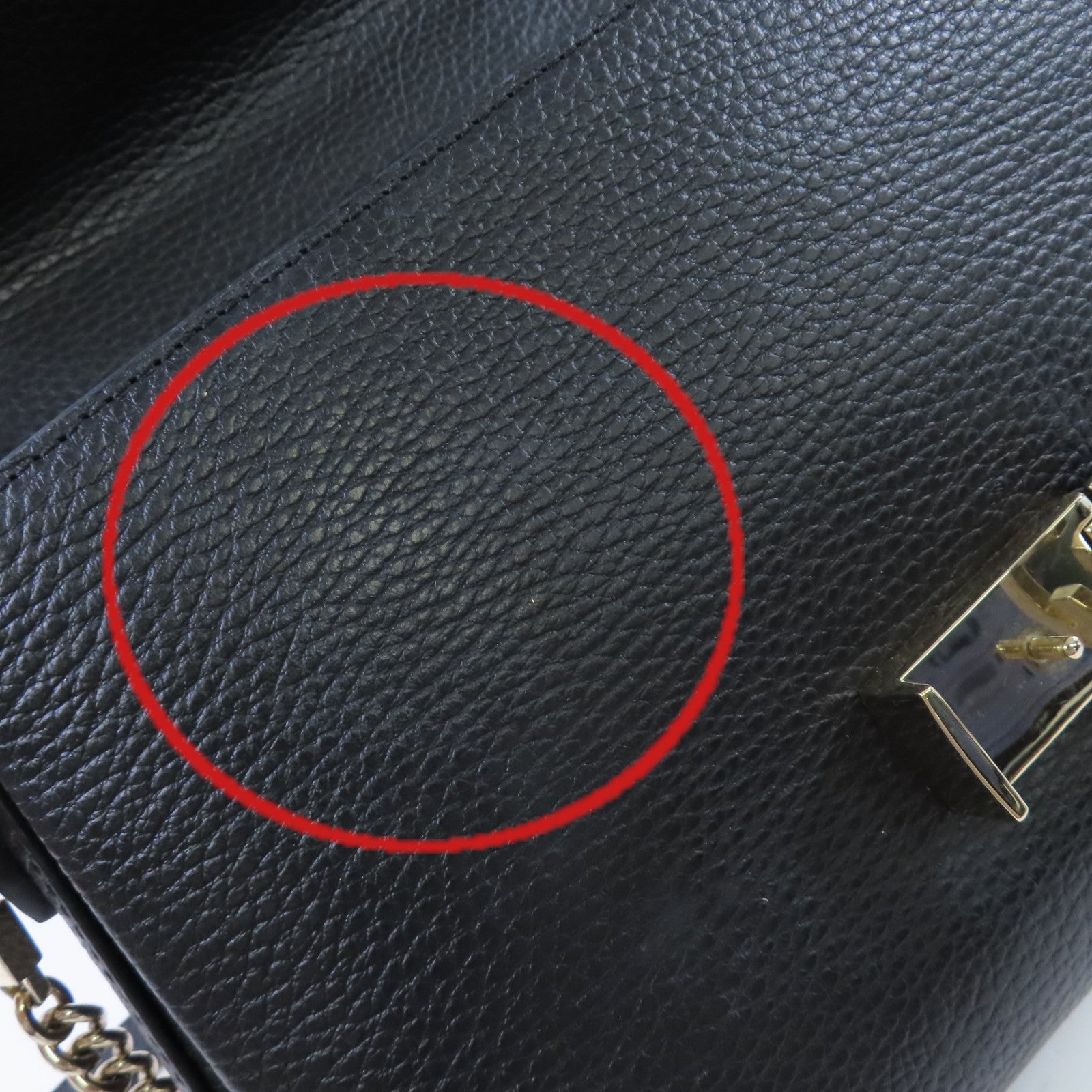 GUCCI 牛皮皮革Interlocking G Shoulder Bag金扣手挽肩背兩用袋黑色