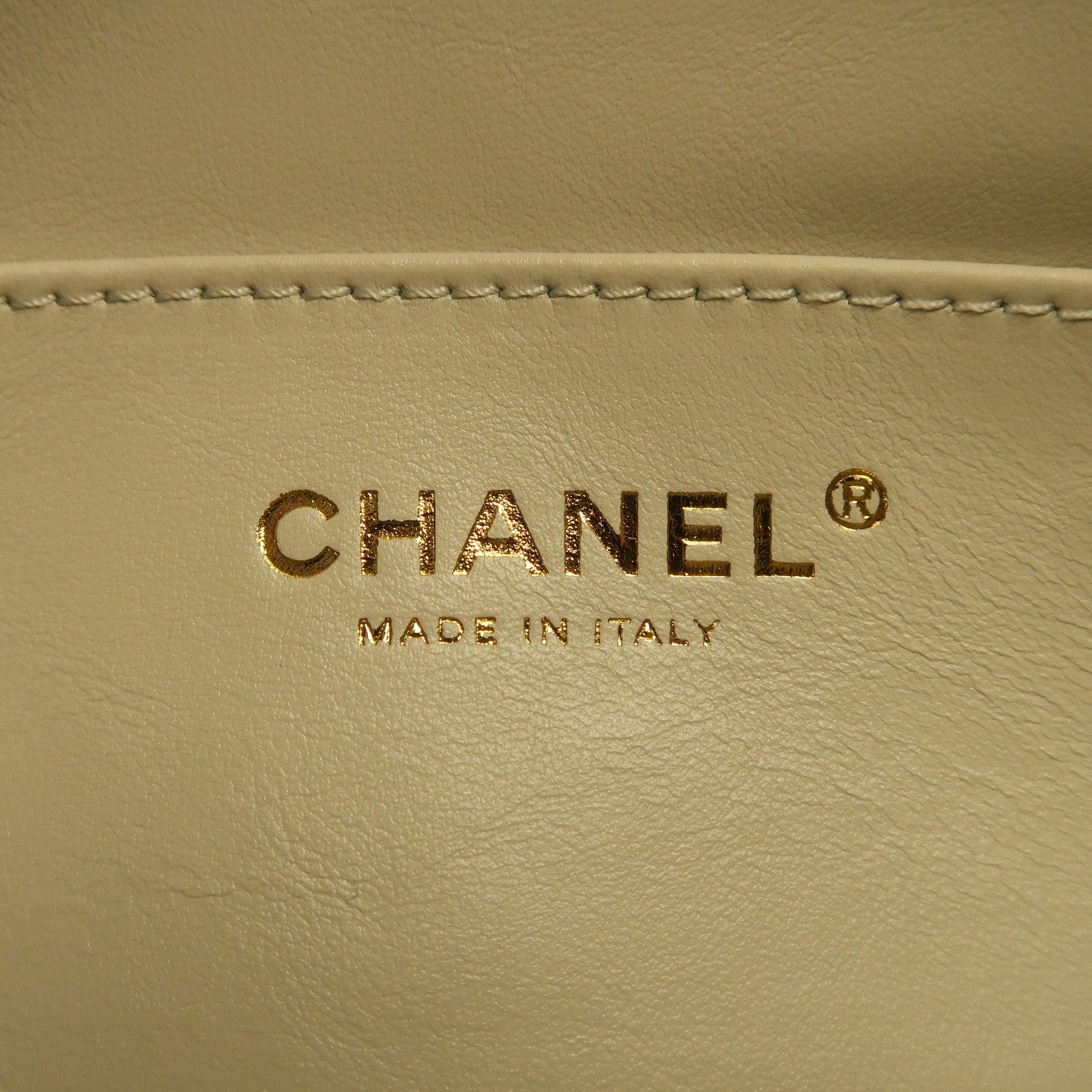 CHANEL 菱格羊皮皮革Chain Shoulder金扣鏈帶肩背袋灰色