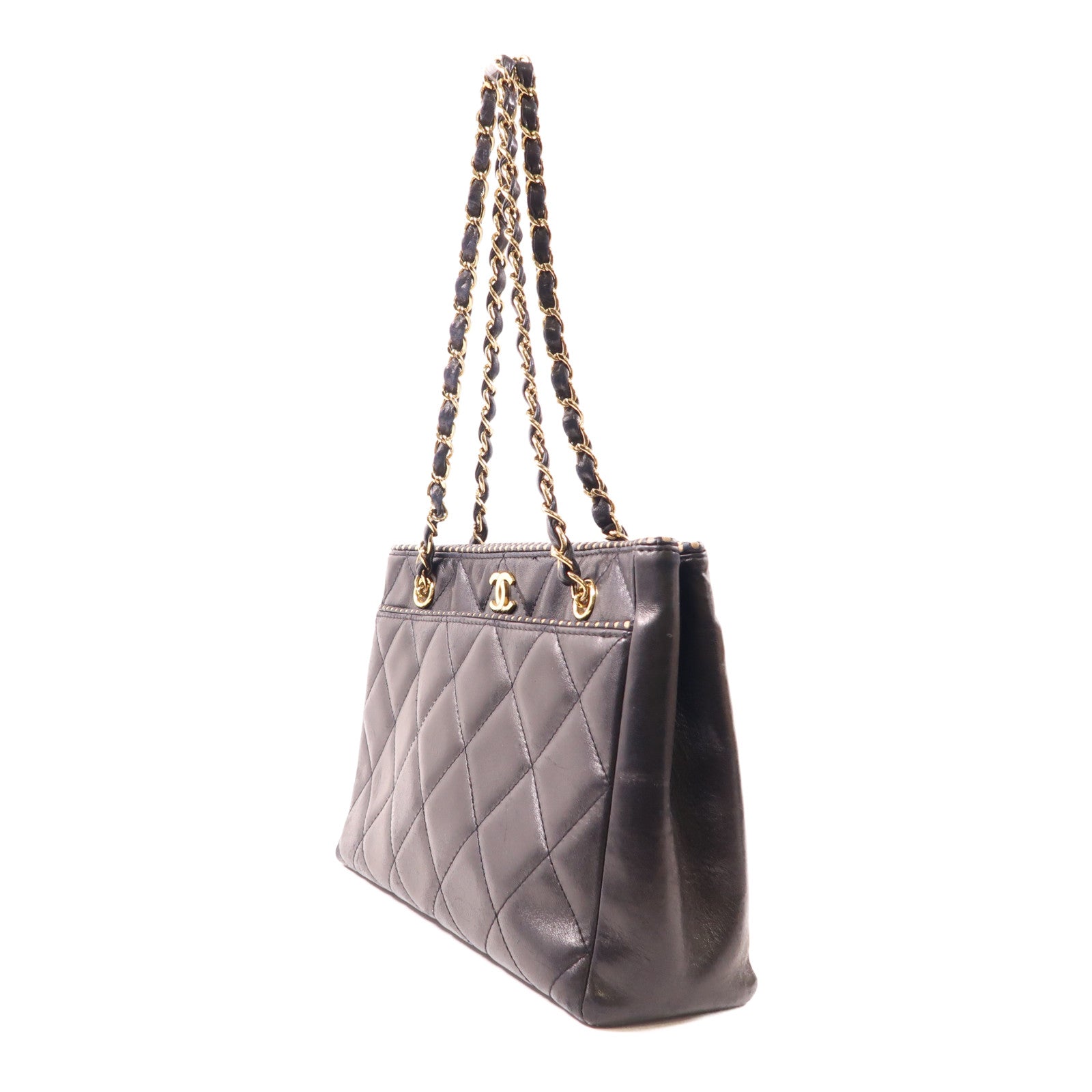 CHANEL 牛皮皮革2 Way Bag金扣鏈帶肩背袋