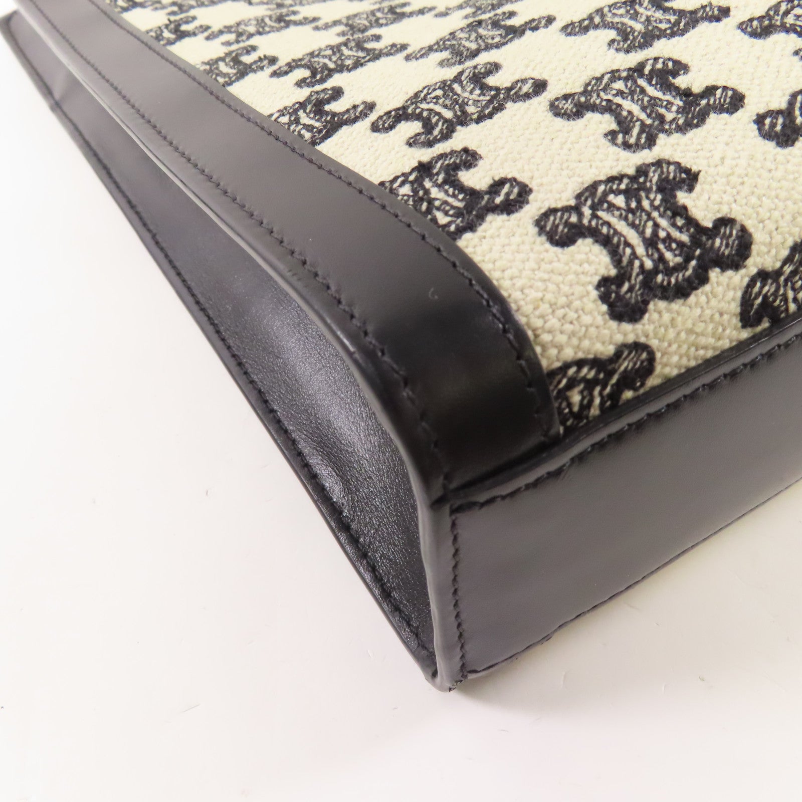CELINE 【激減優惠】帆布/皮革2 Way Bag金扣手挽肩背兩用袋