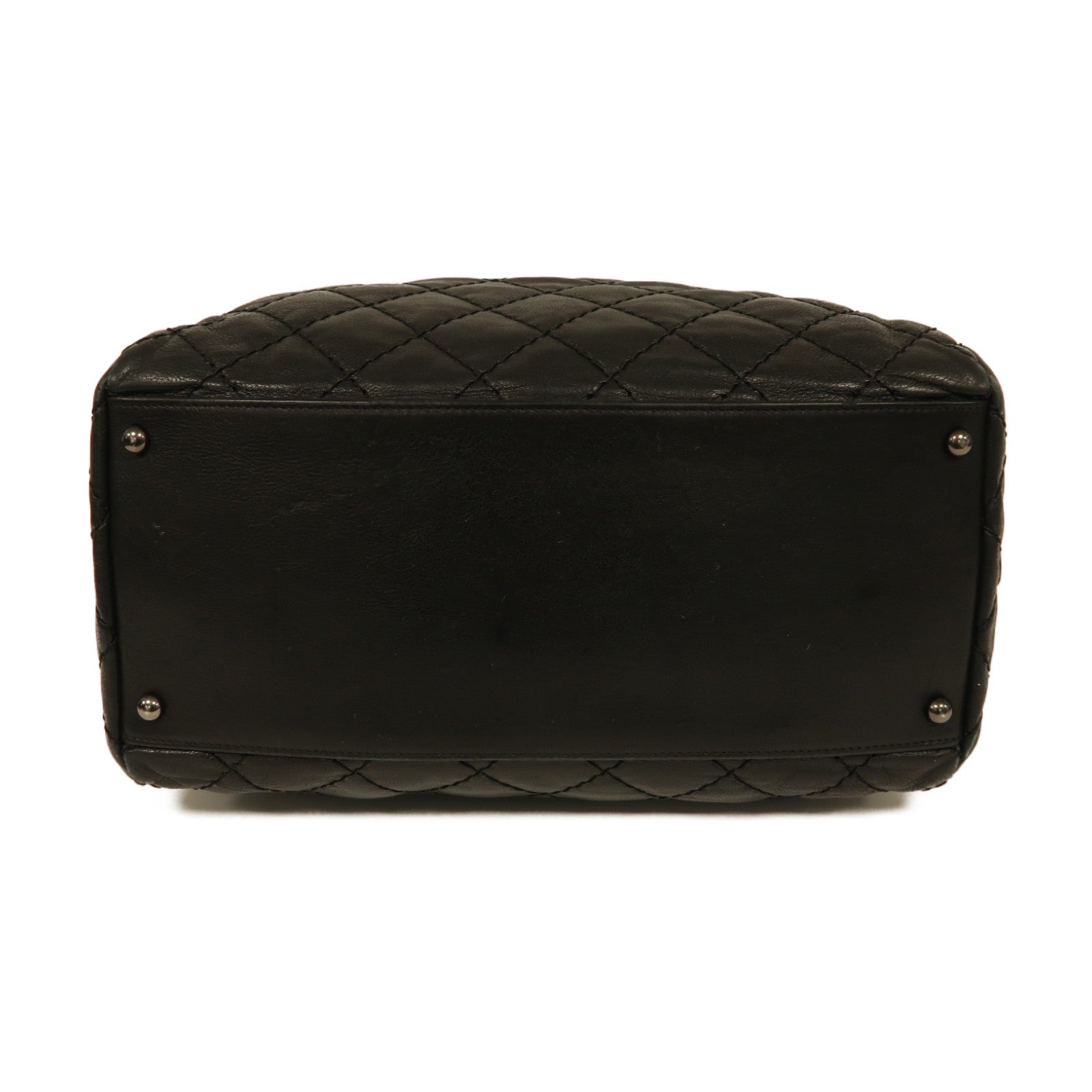 CHANEL 【激減優惠】菱格牛皮皮革Chain Shoulder Bag銀扣鏈帶肩背袋黒色