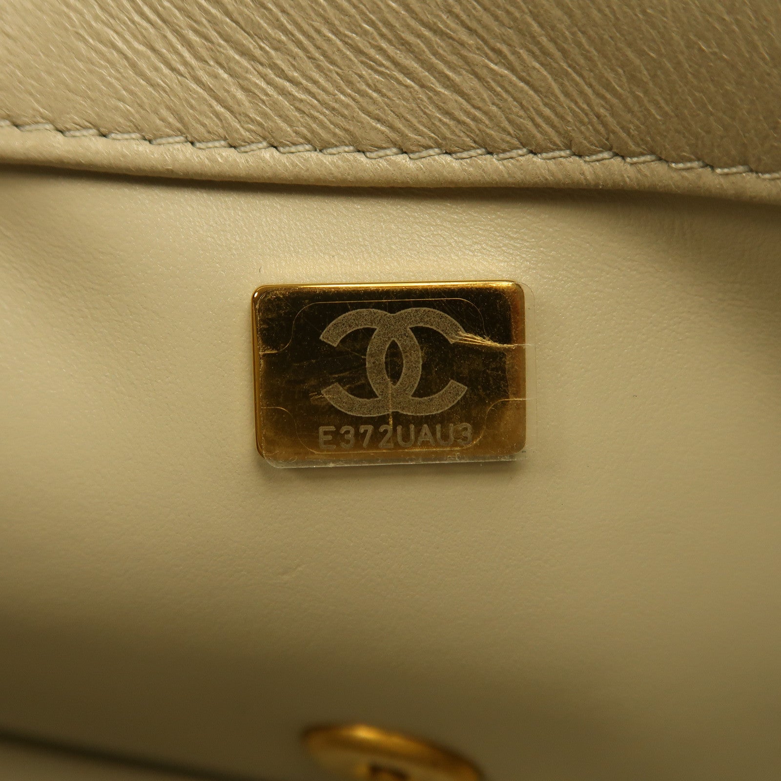 CHANEL 菱格羊皮皮革Chain Shoulder金扣鏈帶肩背袋灰色