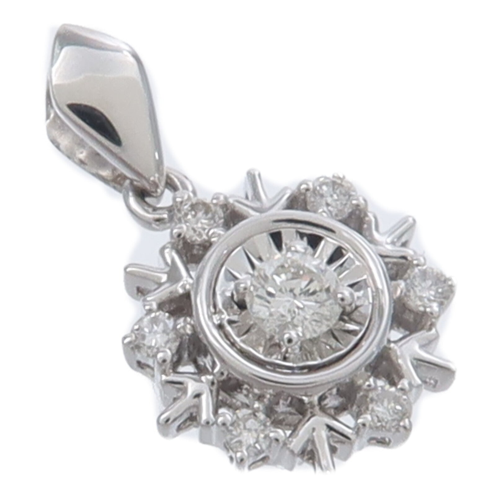 JEWELRY 18K白金Diamond Pendant Top鑽石吊墜