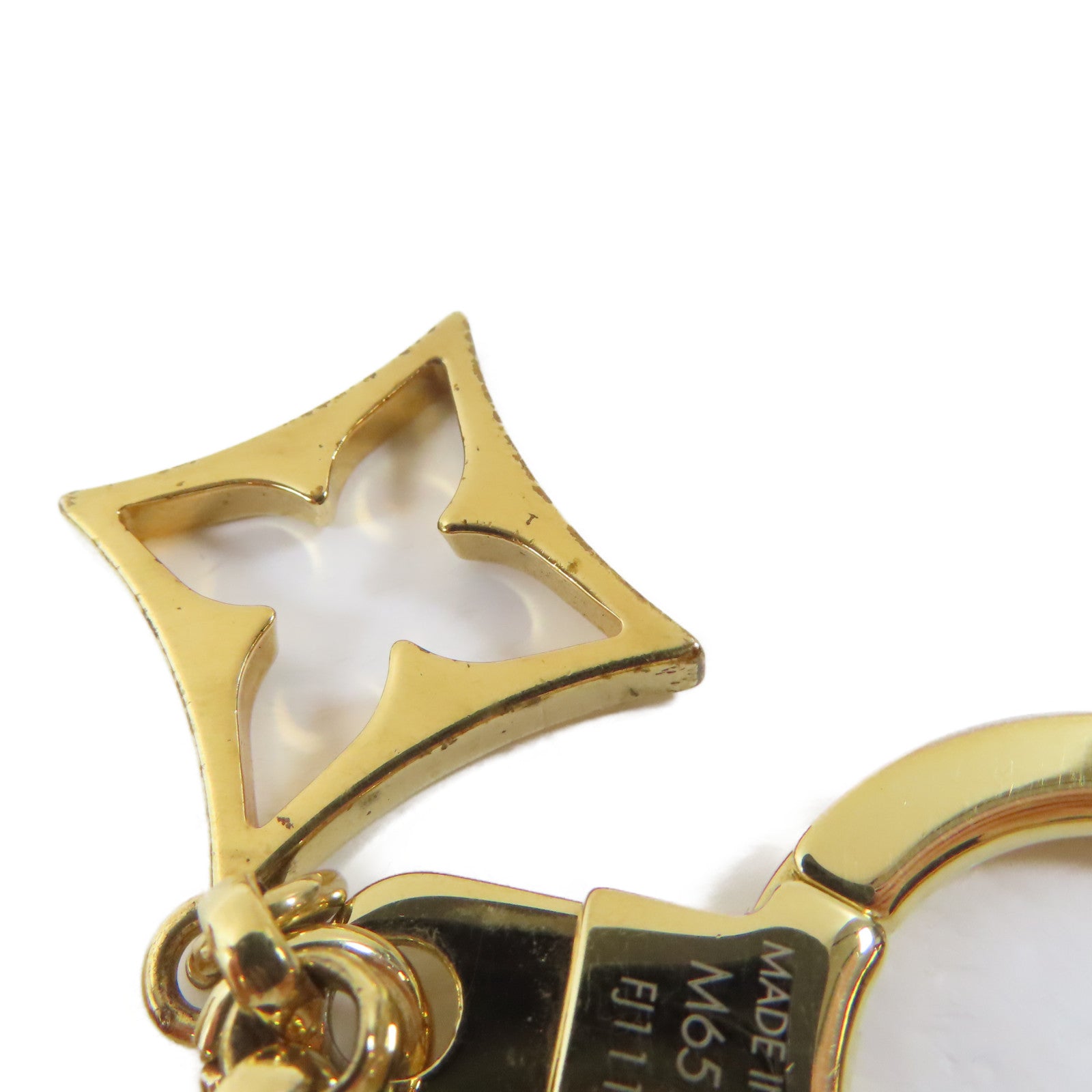 LOUIS VUITTON 金屬Fleur-de-Monogram Charm掛飾金色
