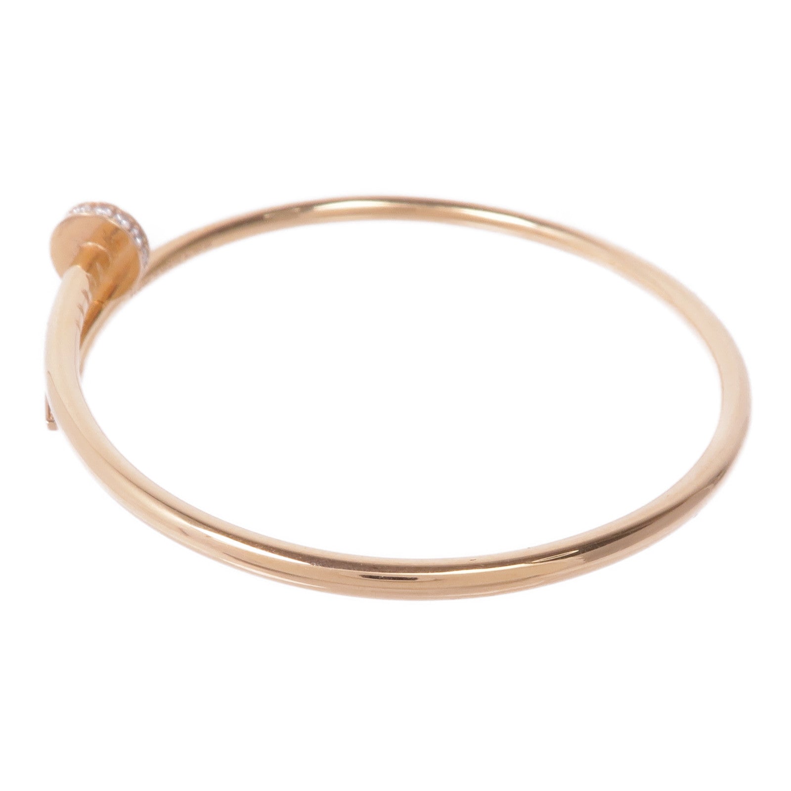 CARTIER 18K玫瑰金Juste un Clou鑽石手鐲Cartier#16