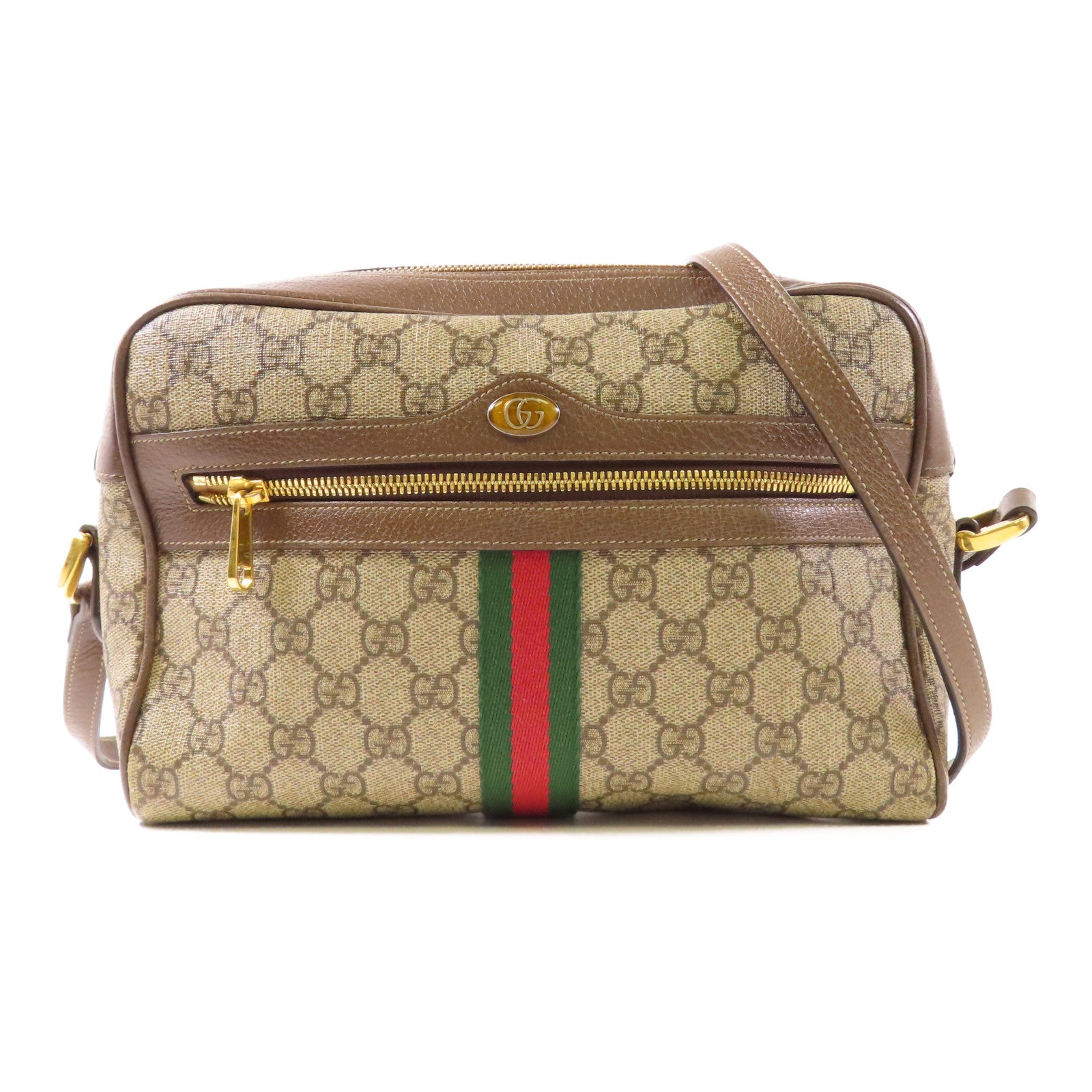 GUCCI 【激減優惠】塗層帆布Ophidia Crossbody Bag金扣肩背袋
