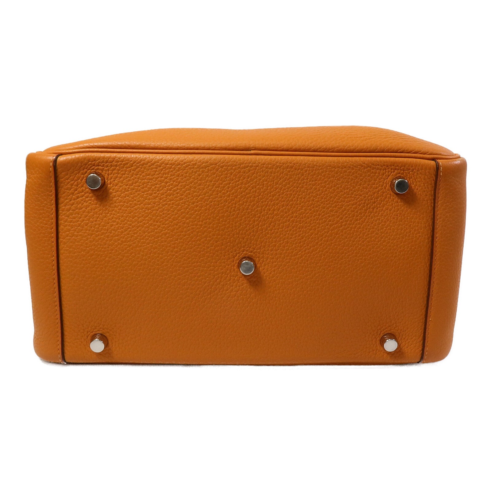 HERMES Clemence皮革Lindy 30手挽肩背兩用袋Orange