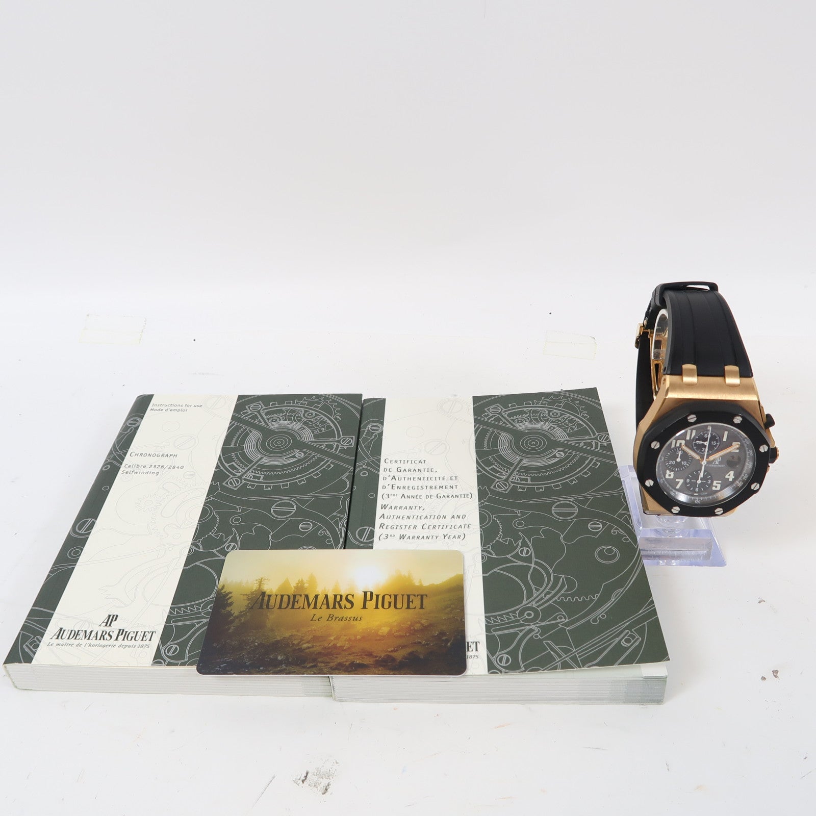 AUDEMARS PIGUET Royal Oak Offshore Chronograph 18K玫瑰金/橡膠帶手錶自動機芯灰色