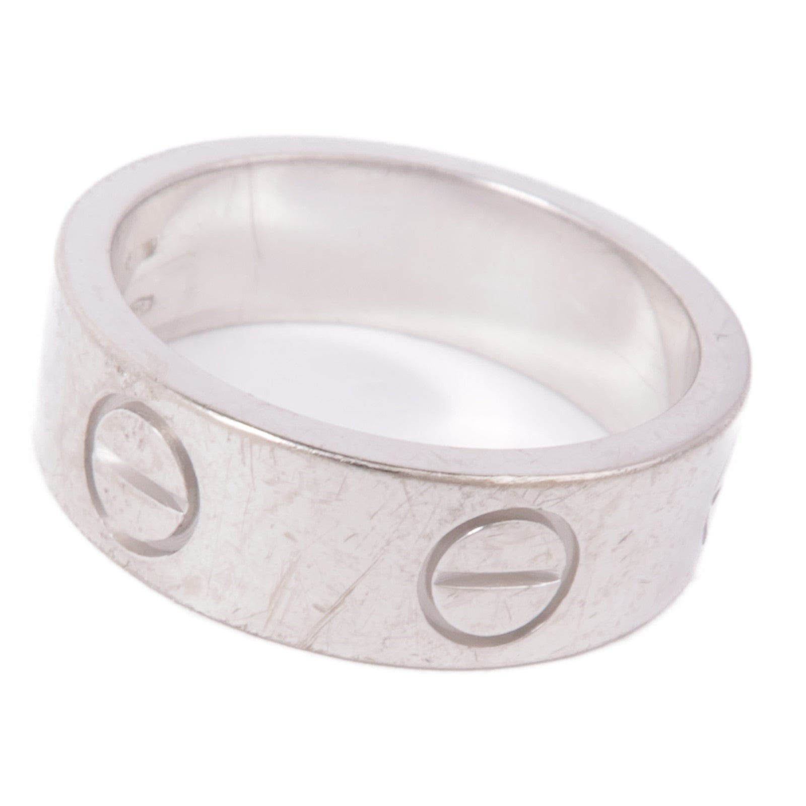 CARTIER 【激減優惠】18K白金Love Ring戒指Cartier#48/US#4.25