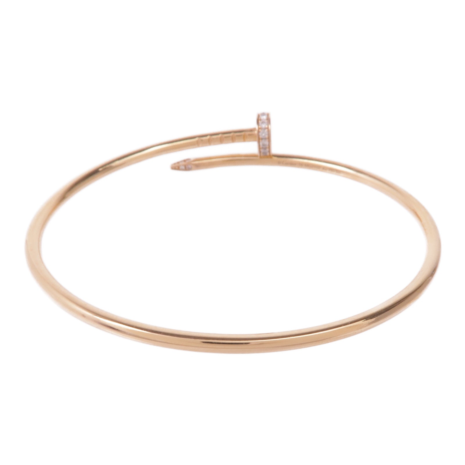 CARTIER 18K玫瑰金Juste un Clou鑽石手鐲Cartier#16