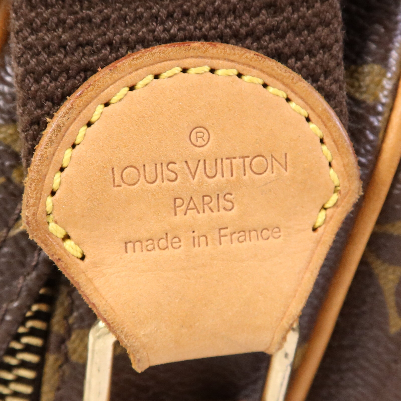 LOUIS VUITTON Monogram Reporter PM金扣肩背袋棕色