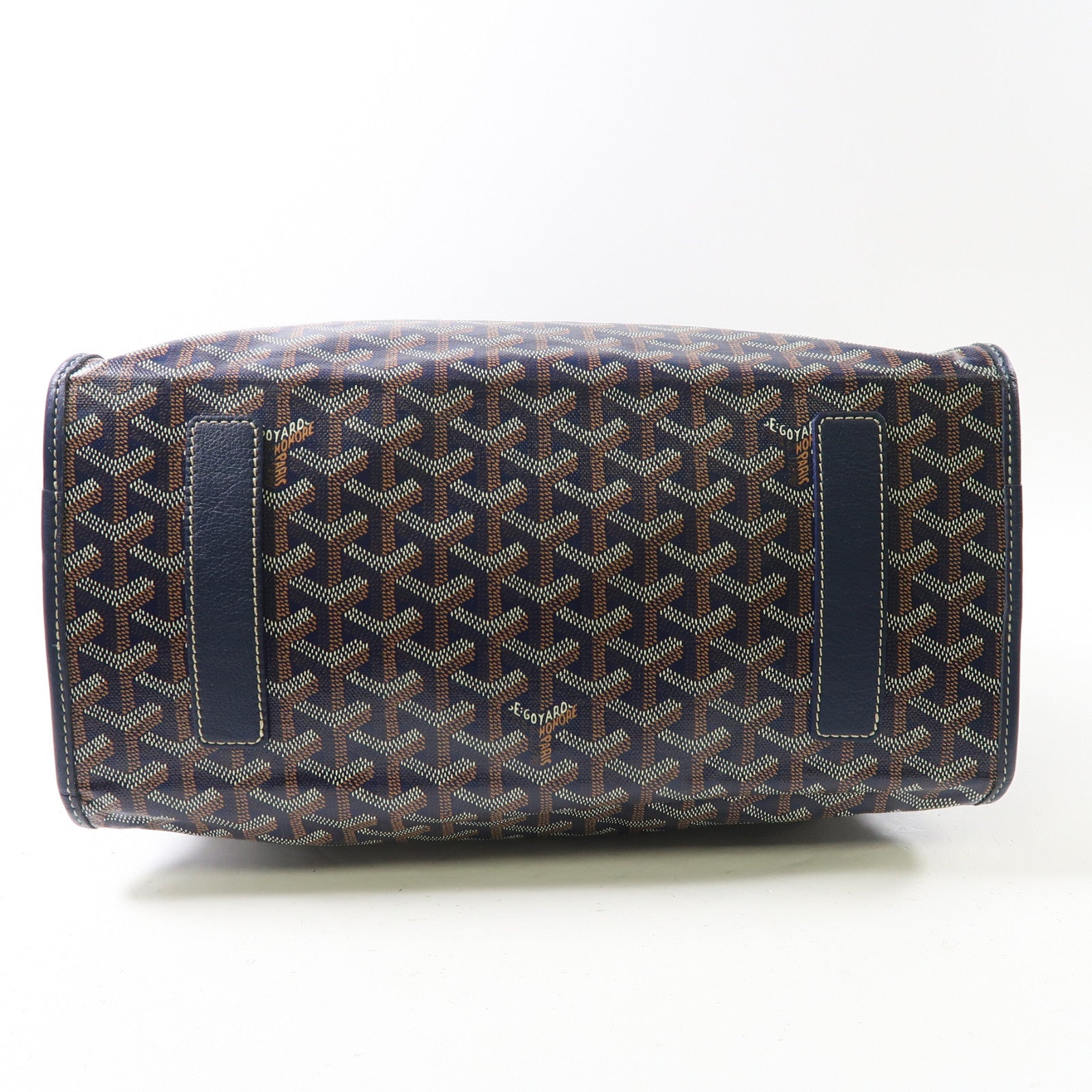 GOYARD 塗層帆布Saint Leger銀扣背包手挽袋兩用深藍色