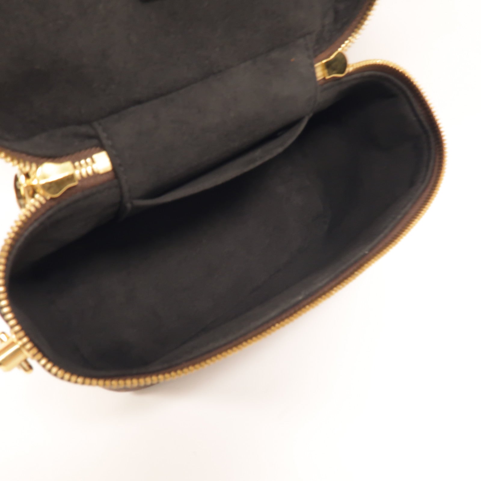 LOUIS VUITTON Monogram Reverse Vanity PM金扣手挽肩背兩用袋棕色