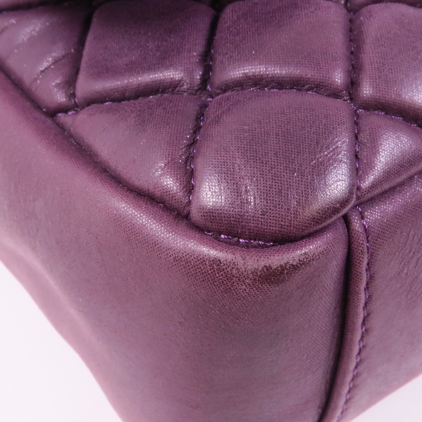 CHANEL 牛皮皮革Chain Shoulder銀扣鏈帶肩背袋