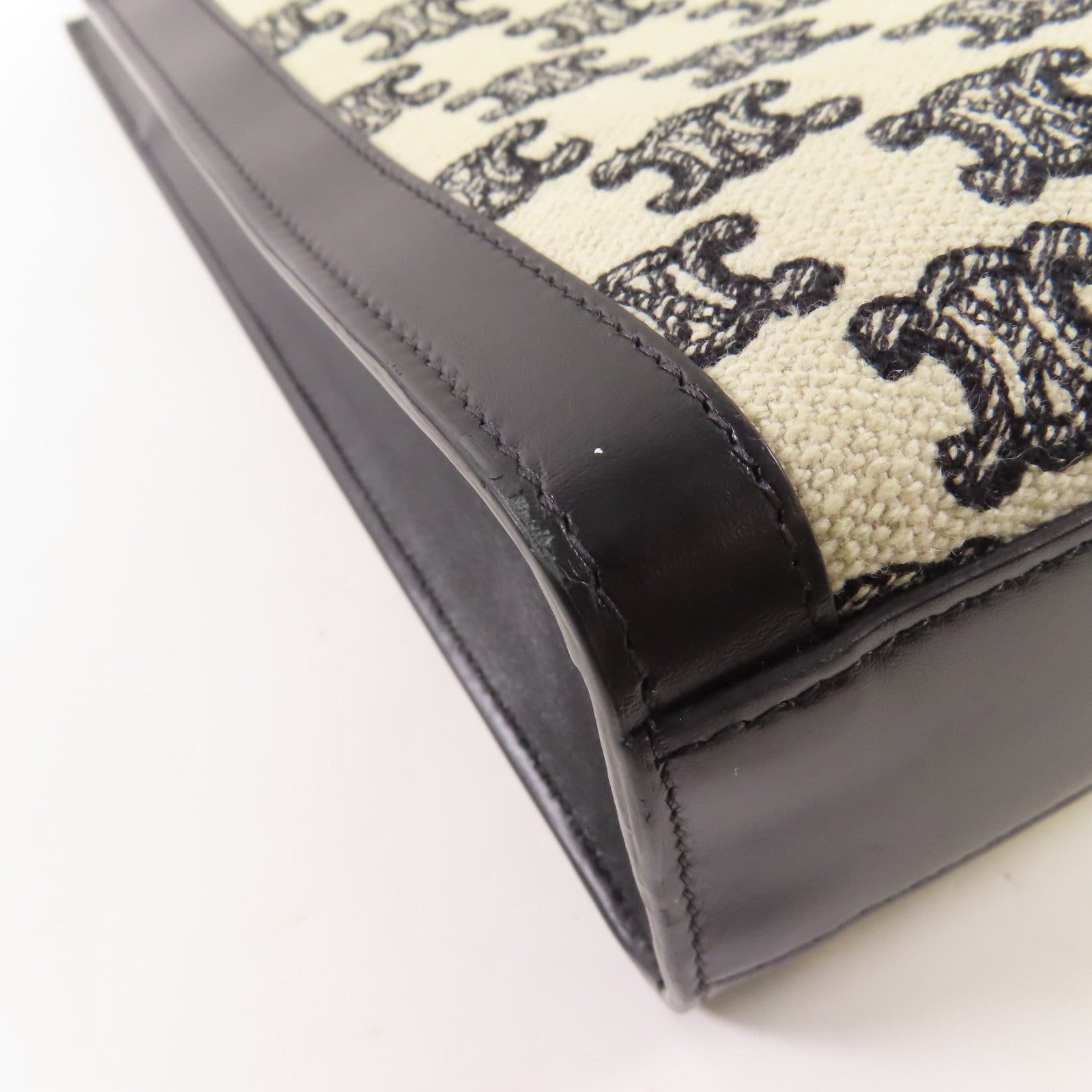 CELINE 【激減優惠】帆布/皮革2 Way Bag金扣手挽肩背兩用袋