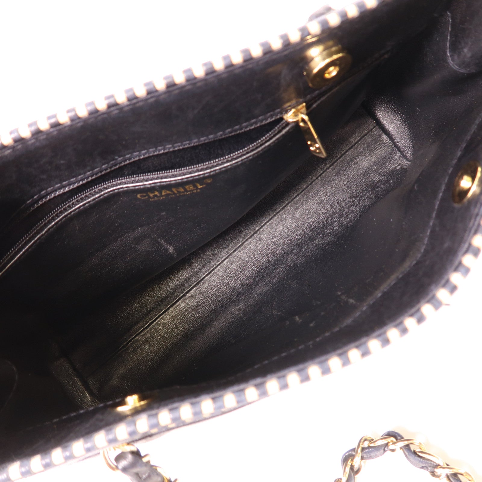CHANEL 牛皮皮革2 Way Bag金扣鏈帶肩背袋