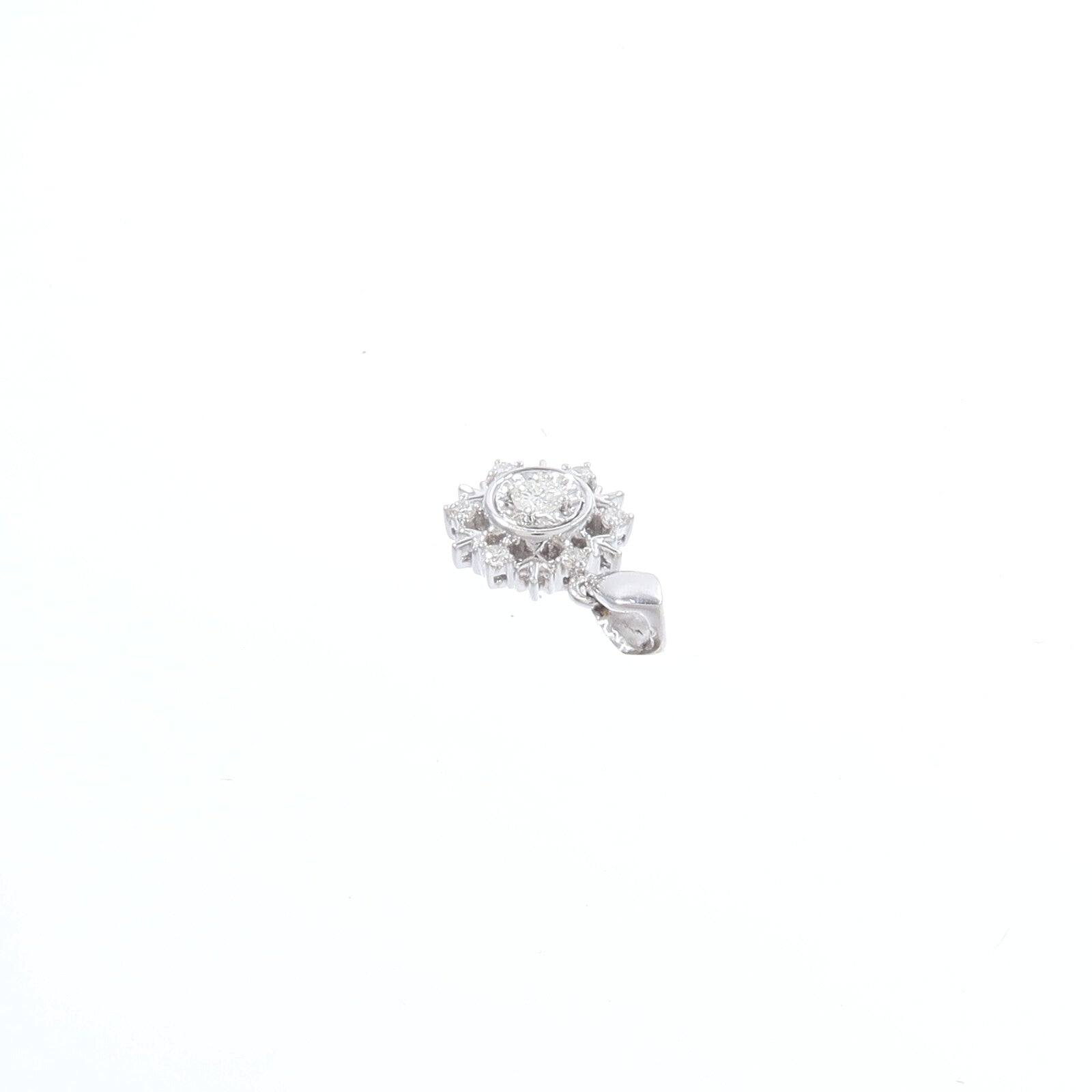 JEWELRY 18K白金Diamond Pendant Top鑽石吊墜