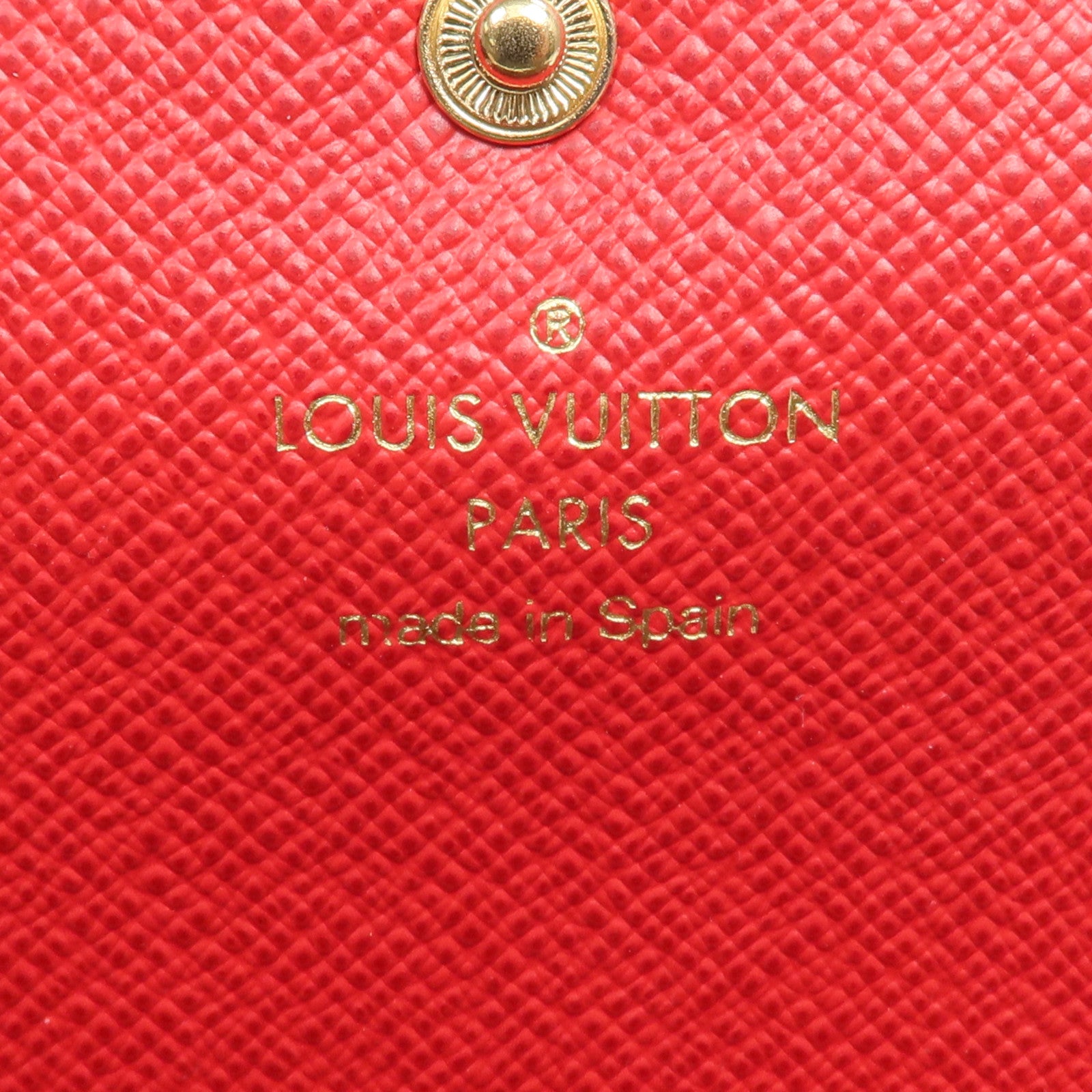 LOUIS VUITTON Damier Portefeuille Emilie Long Wallet金扣長錢包