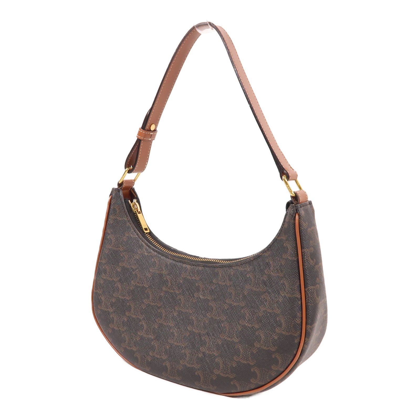 CELINE 塗層帆布Ava金扣肩背袋