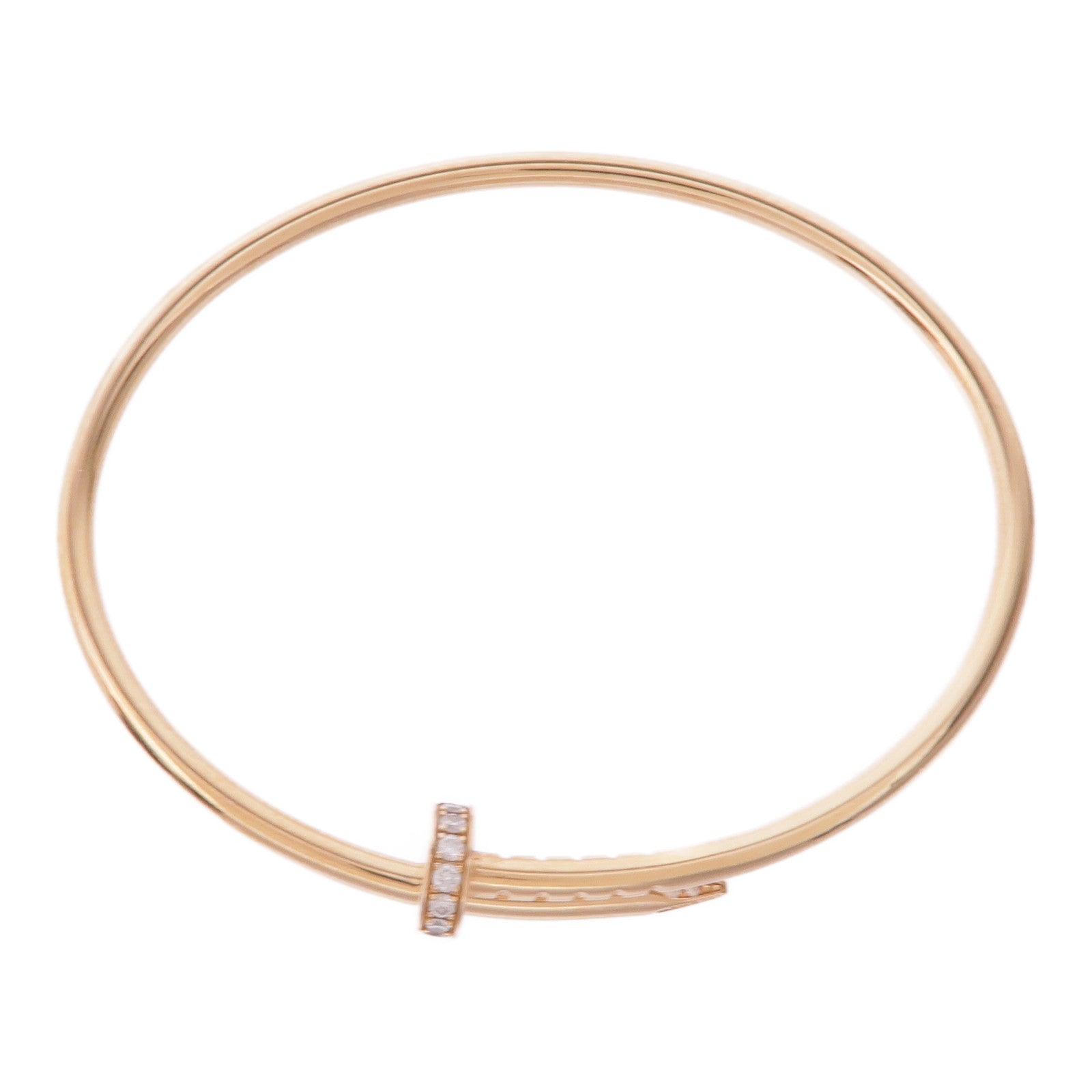 CARTIER 18K玫瑰金Juste un Clou鑽石手鐲Cartier#16