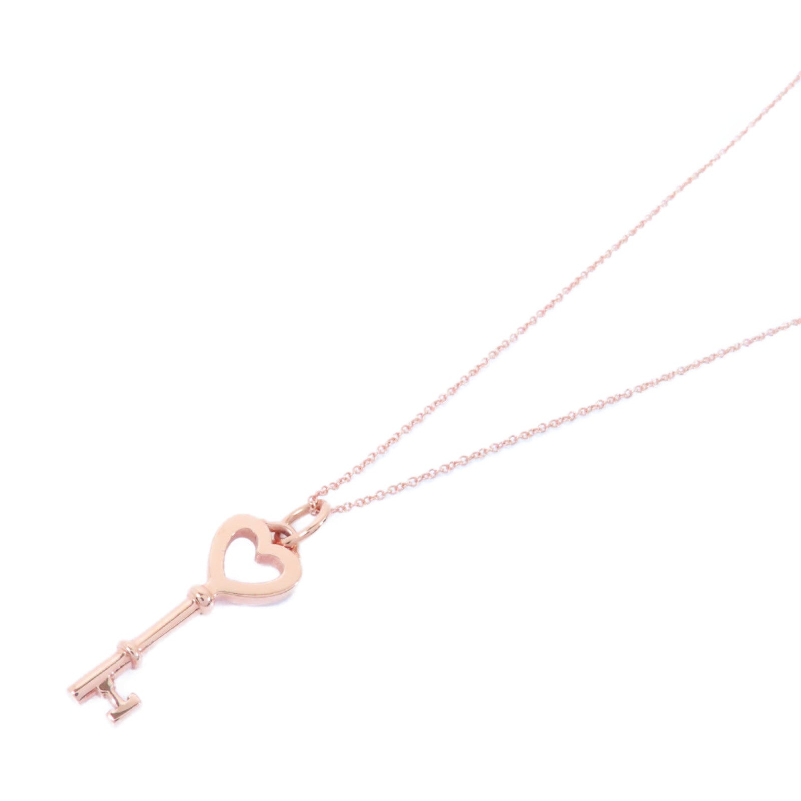 TIFFANY＆CO 【激減優惠】18K玫瑰金Heart Key Necklace項鍊