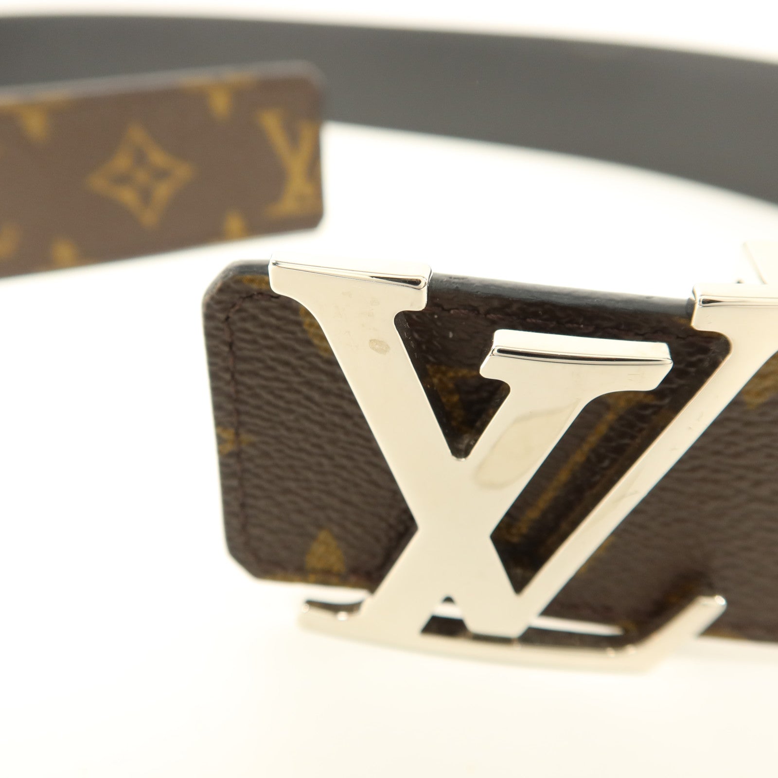 LOUIS VUITTON Monogram Belt銀扣皮帶