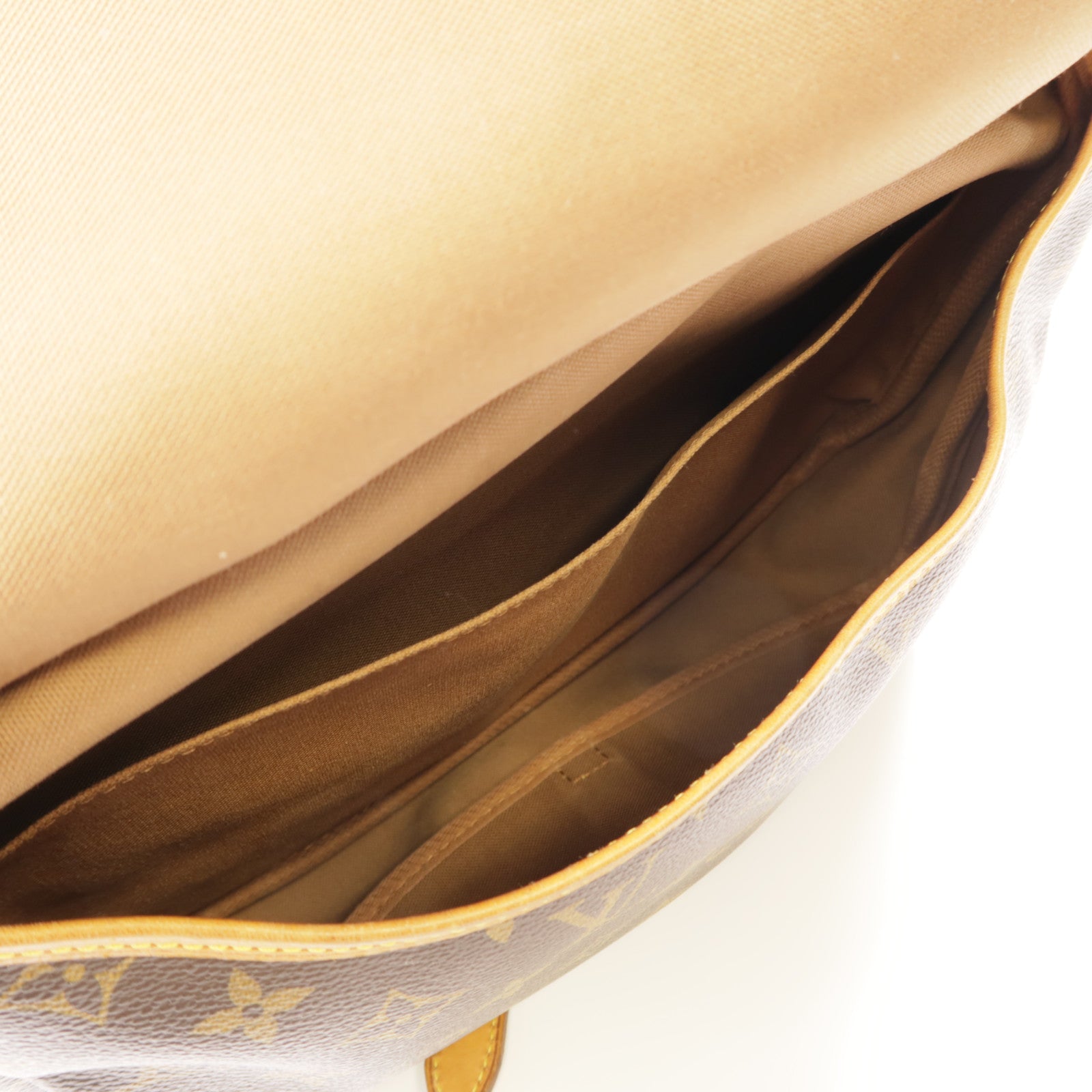 LOUIS VUITTON Monogram Saumur 30金扣肩背袋棕色