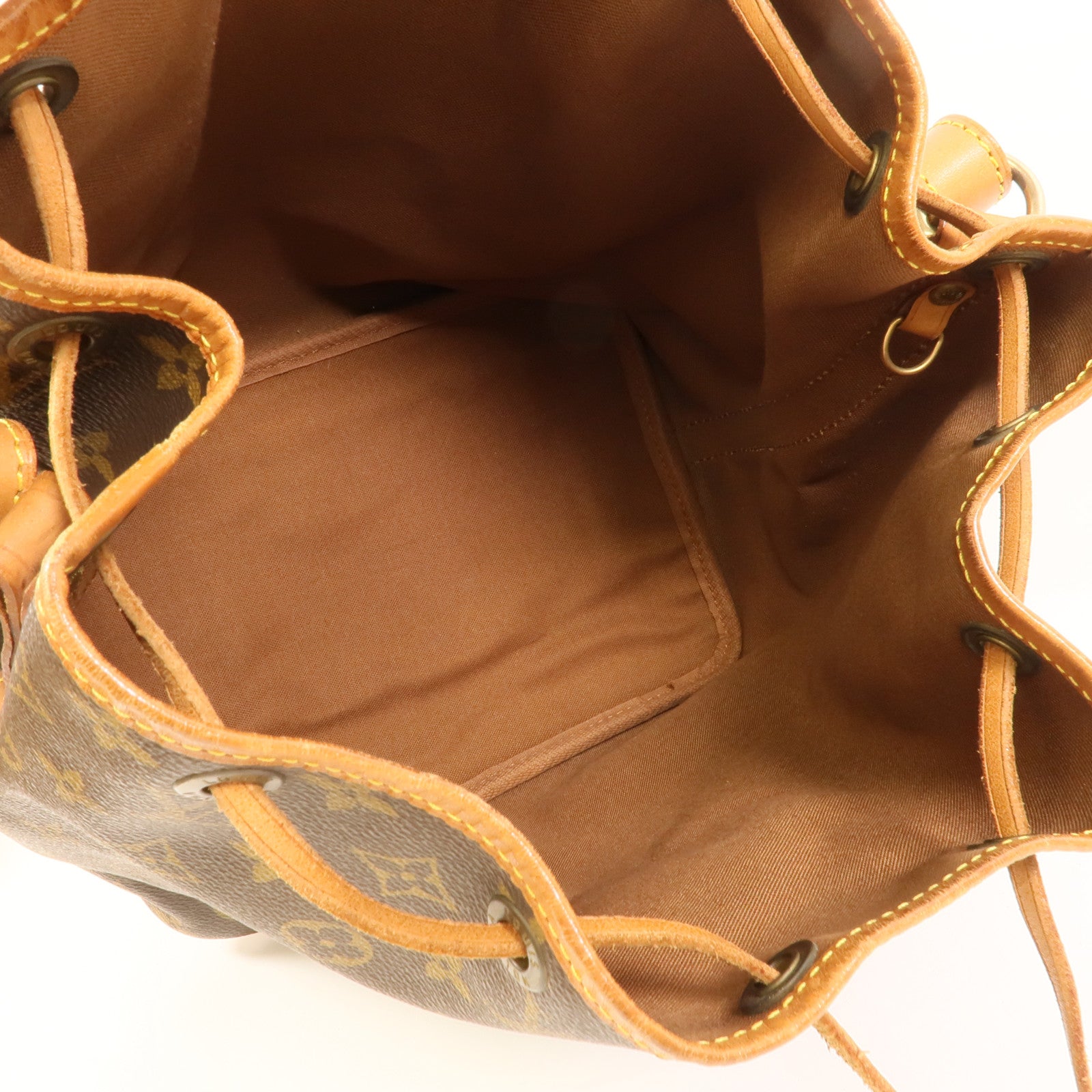 LOUIS VUITTON Monogram Petit Noe金扣肩背袋棕色