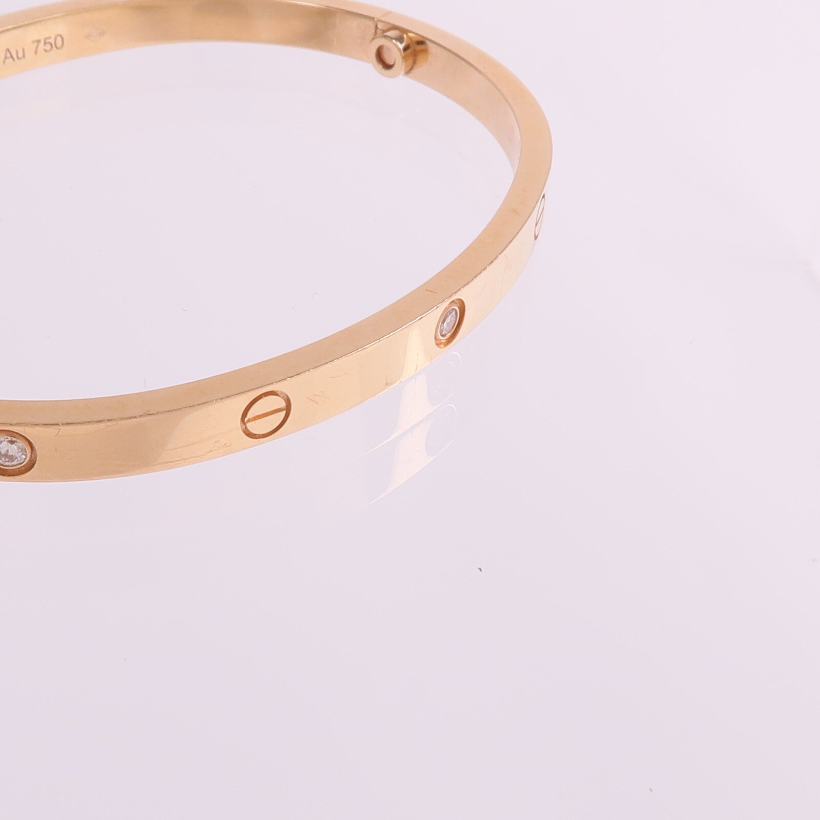 CARTIER 18K玫瑰金Love Bracelet Small Model 6 Diamonds鑽石手鐲Cartier#15