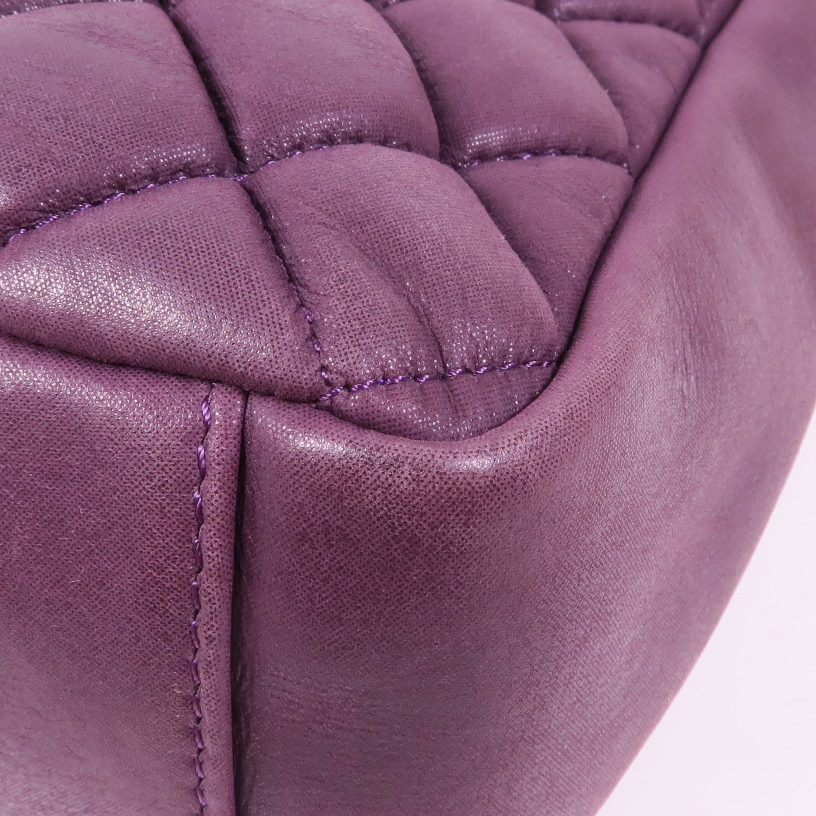 CHANEL 牛皮皮革Chain Shoulder銀扣鏈帶肩背袋