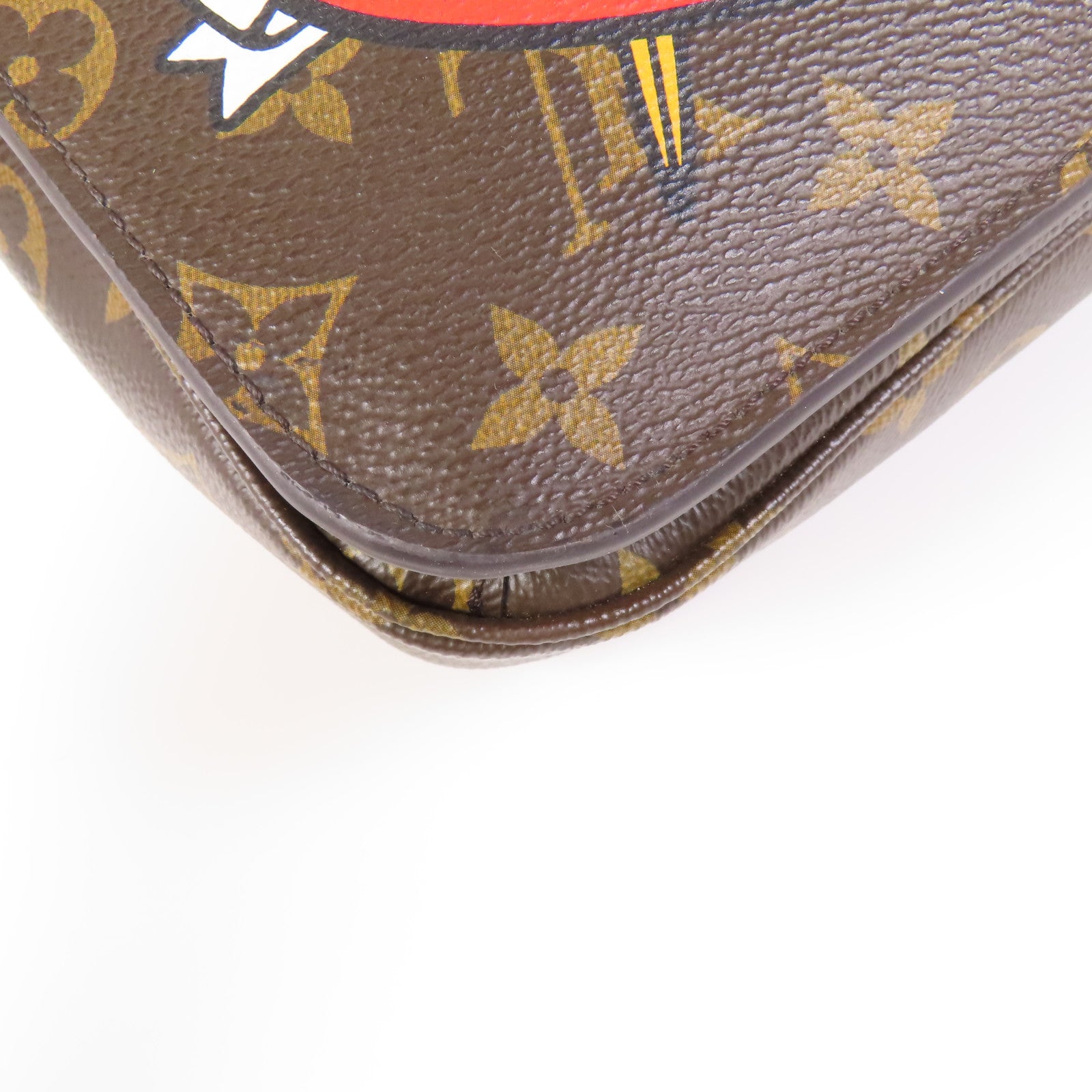 LOUIS VUITTON Monogram Patches Pochette Metis金扣手挽肩背兩用袋棕色