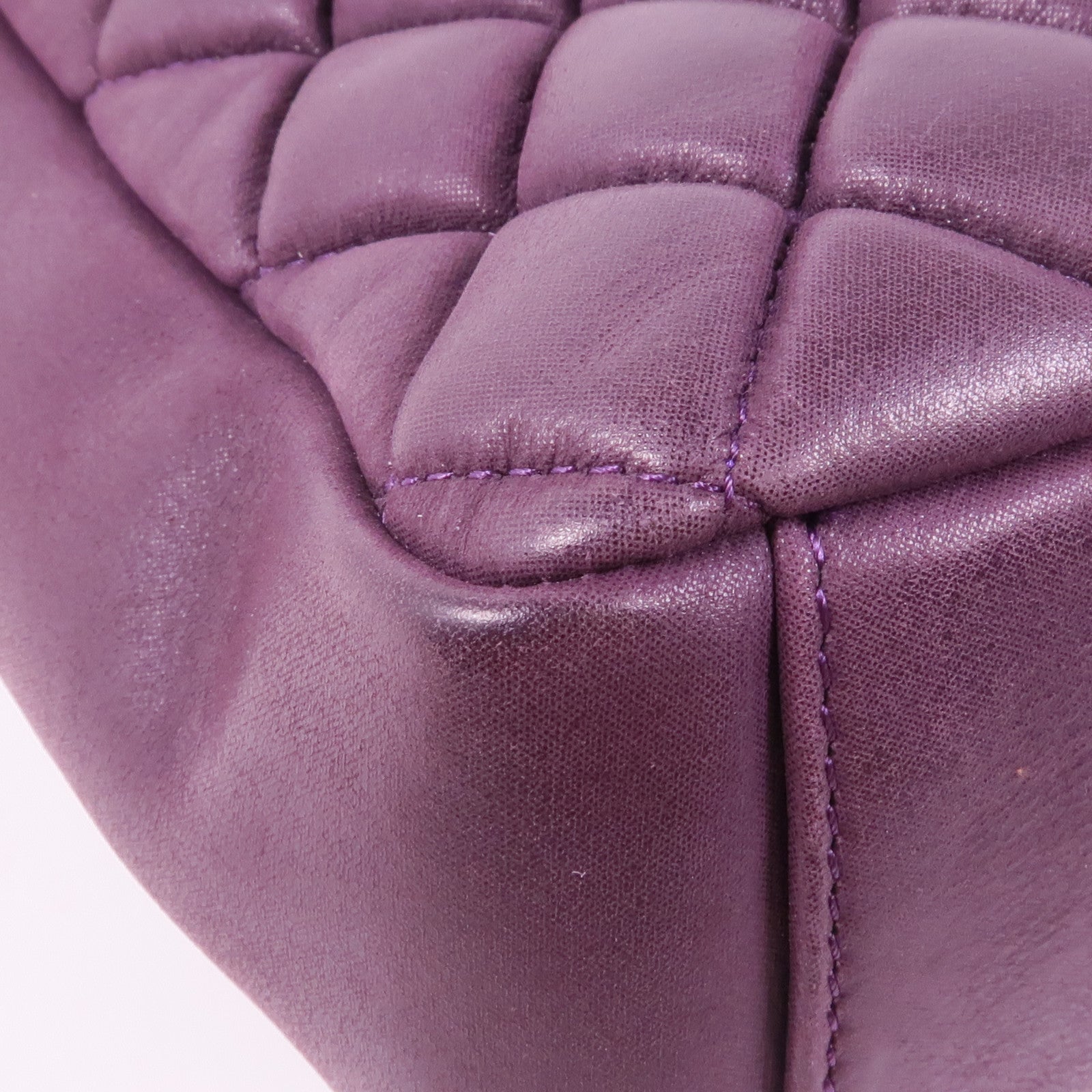 CHANEL 牛皮皮革Chain Shoulder銀扣鏈帶肩背袋