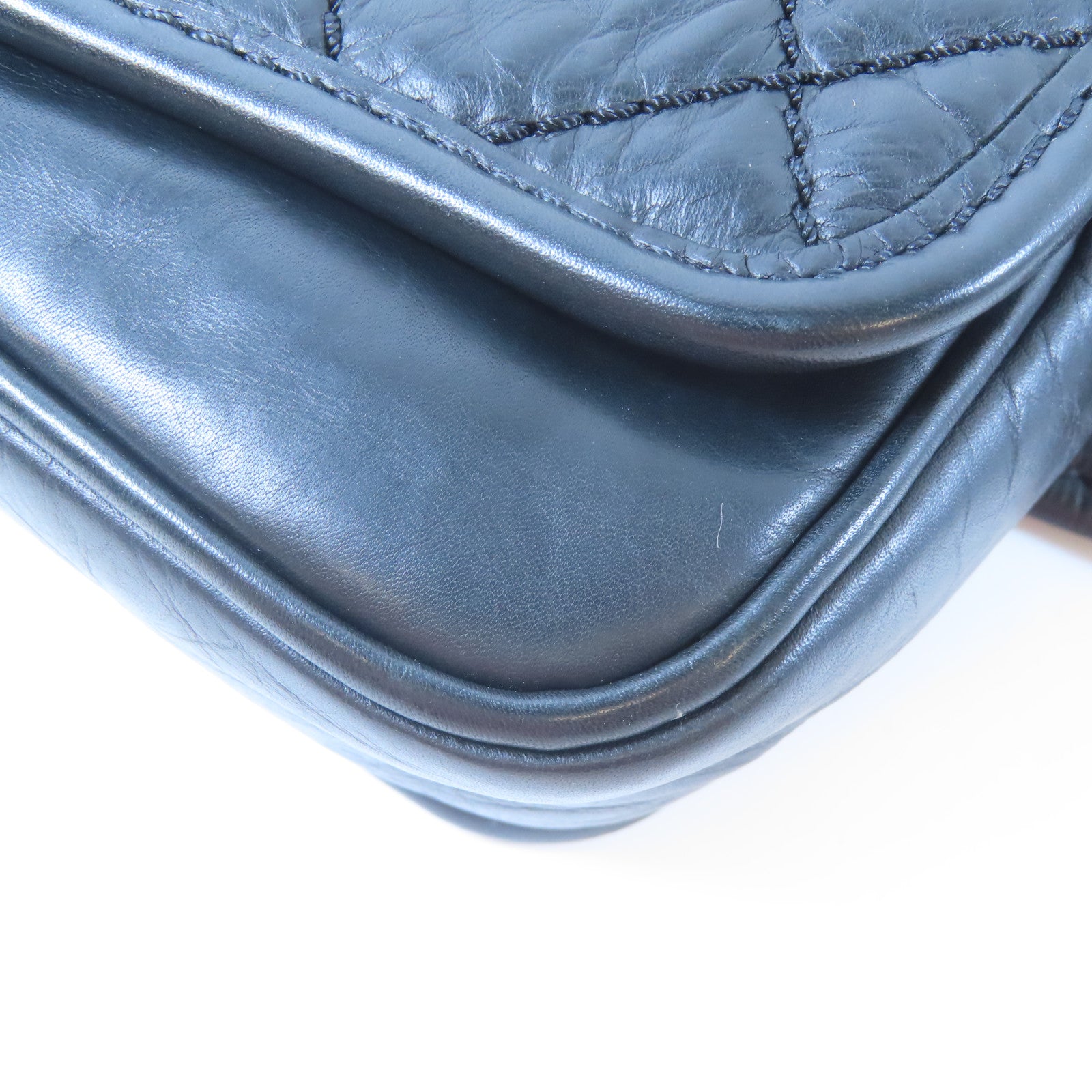 CHANEL 【激減優惠】菱格牛皮皮革Waist Bag銀扣腰包黑色