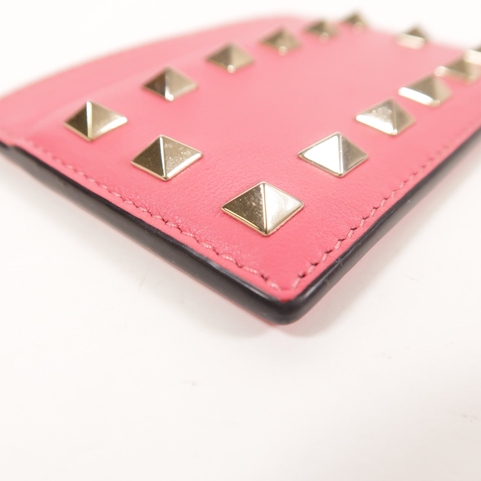 Valentino 牛皮皮革Card Case金扣卡片套