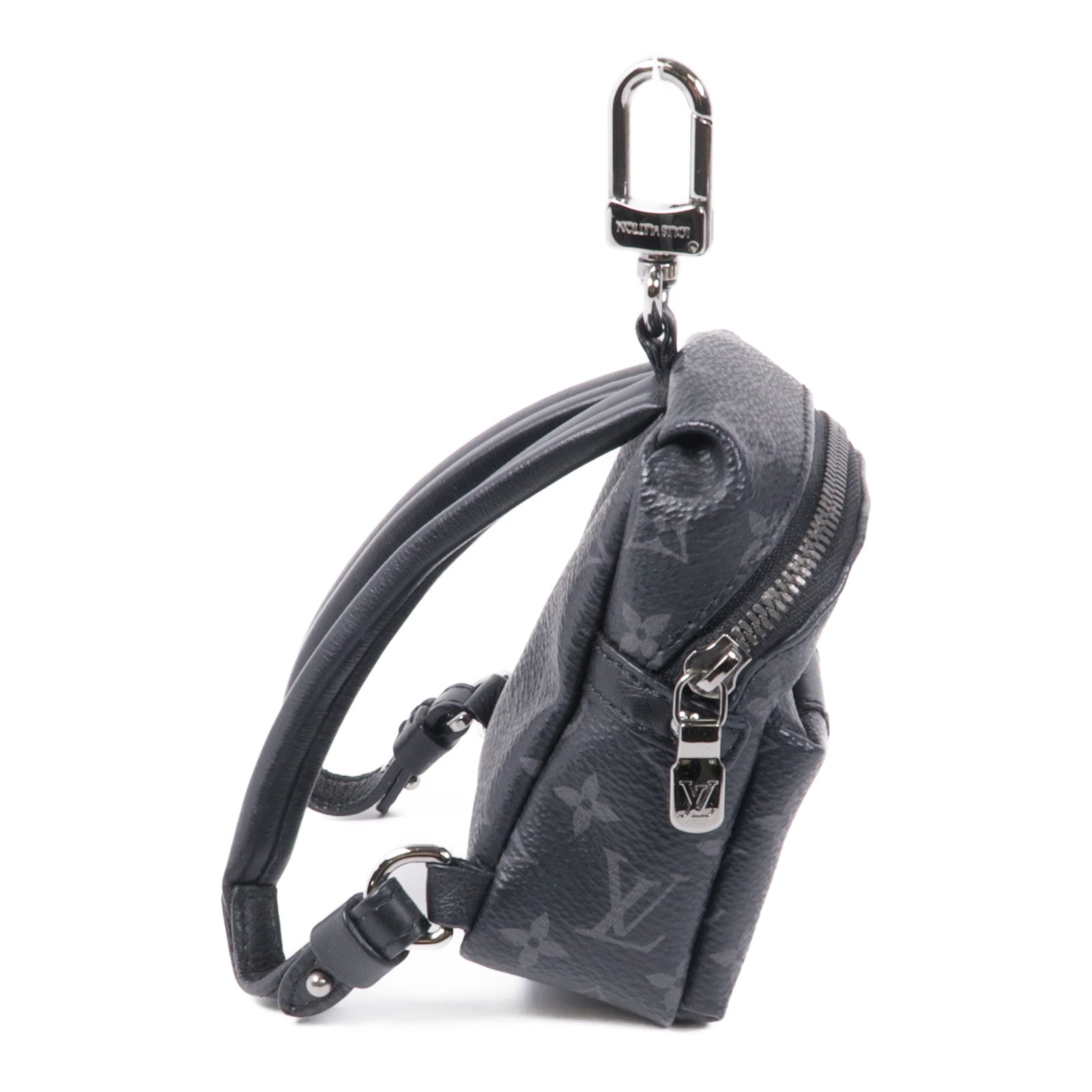 LOUIS VUITTON Monogram Eclipse Charm銀扣零錢包
