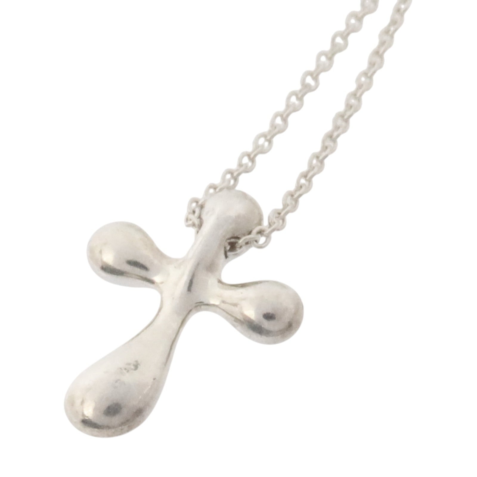 TIFFANY＆CO 925純銀Elsa Peretti Cross Necklace項鏈