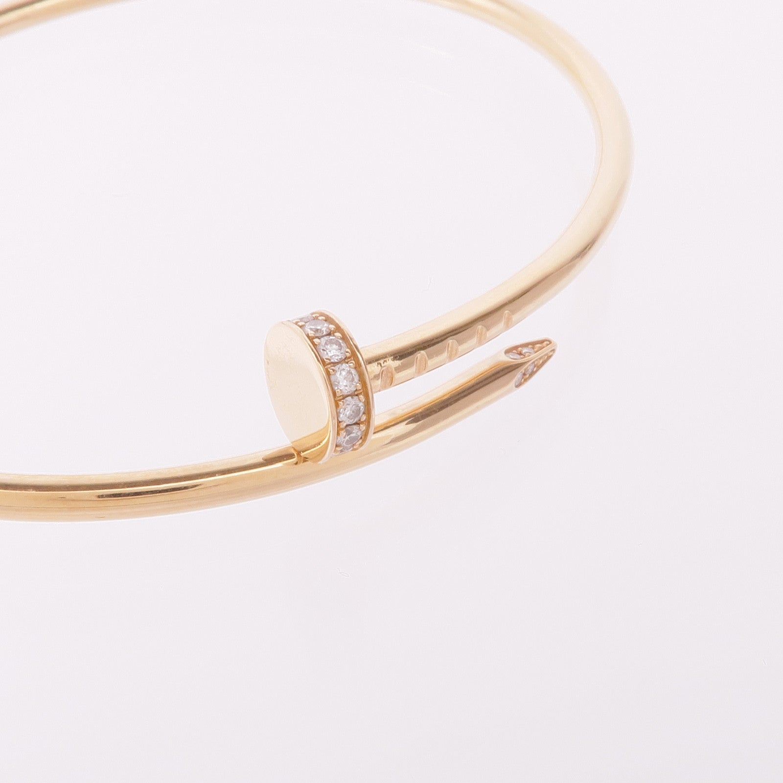 CARTIER 18K玫瑰金Juste un Clou鑽石手鐲Cartier#16