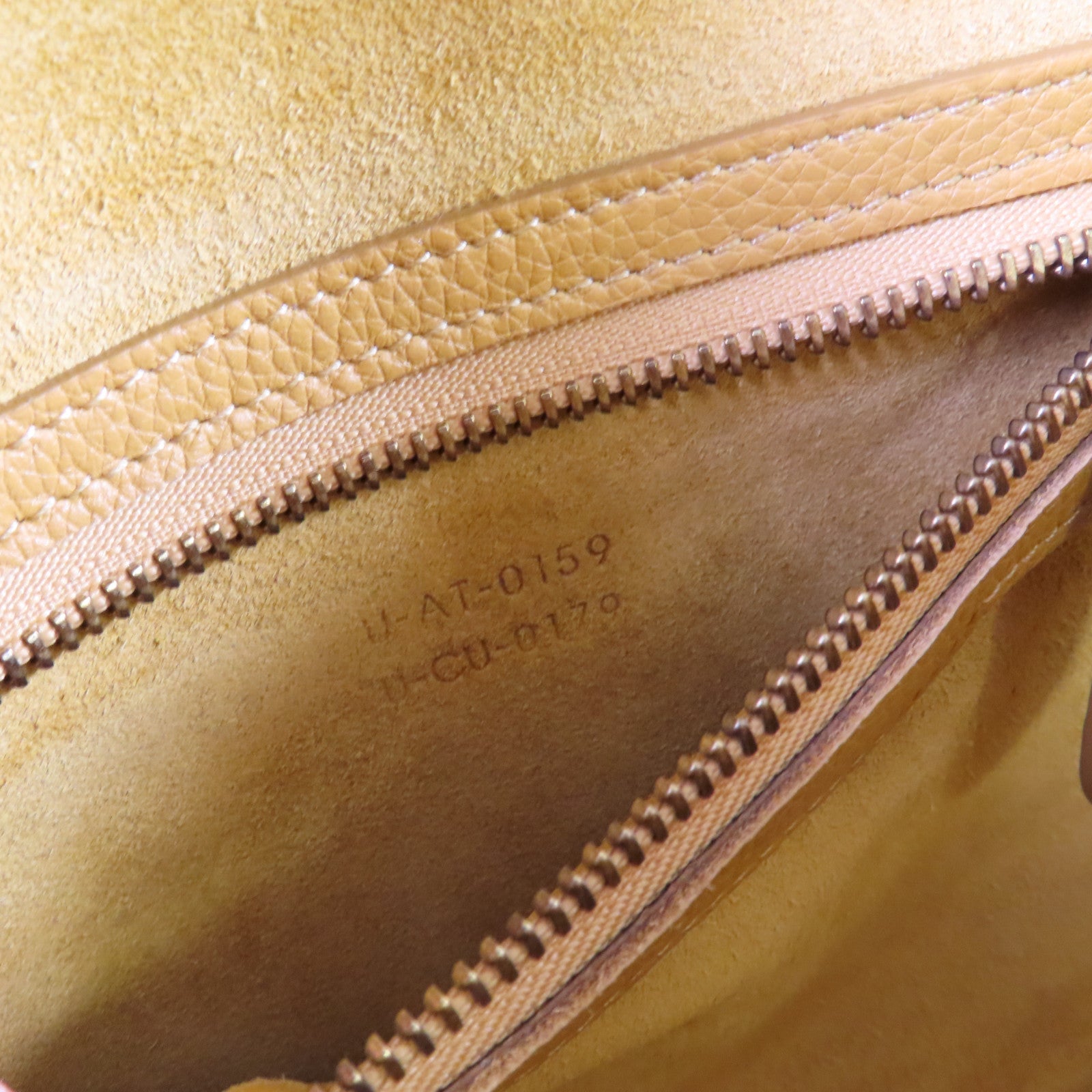 CELINE 牛皮皮革Micro Luggage Handbag金扣手挽袋芥末色