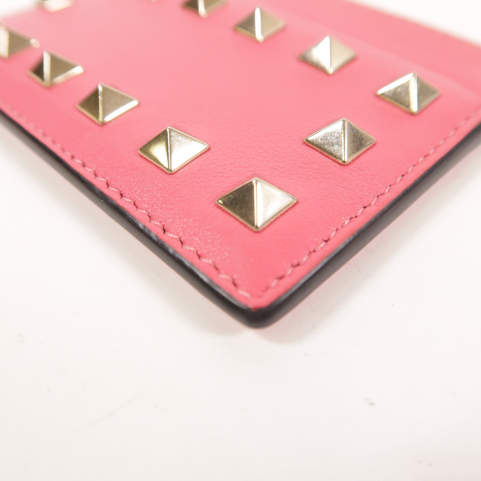 Valentino 牛皮皮革Card Case金扣卡片套