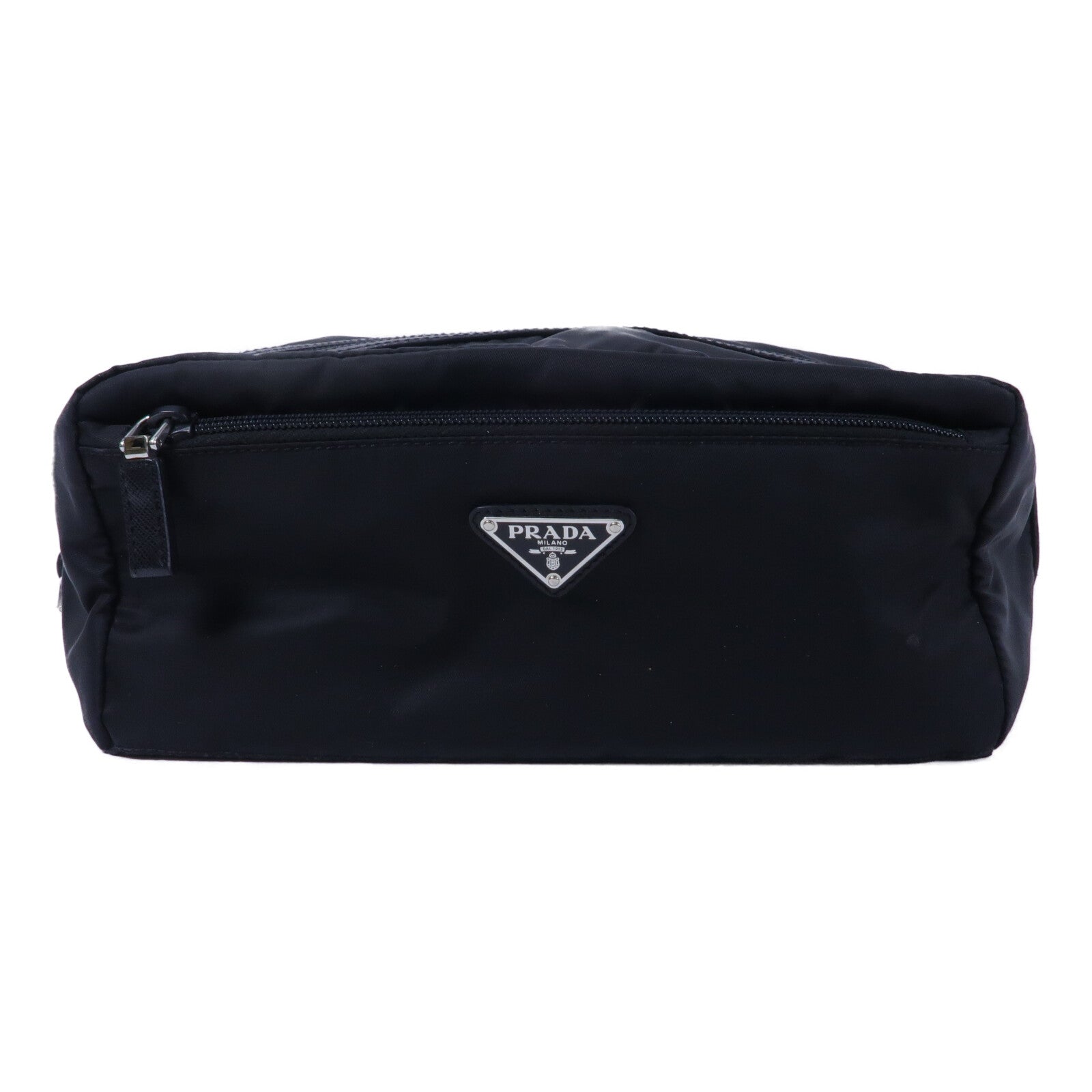 PRADA 尼龍/Saffiano皮革 Re Nylon Triangle Logo Travel Pouch手提包