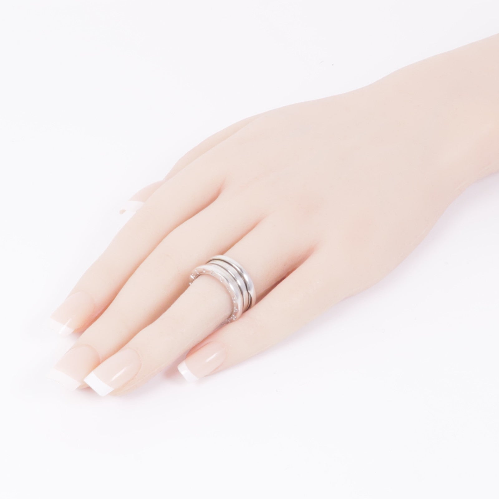 BVLGARI 18K白金B-Zero1 3 Band Ring Bvlgari#51/戒指US#5.25