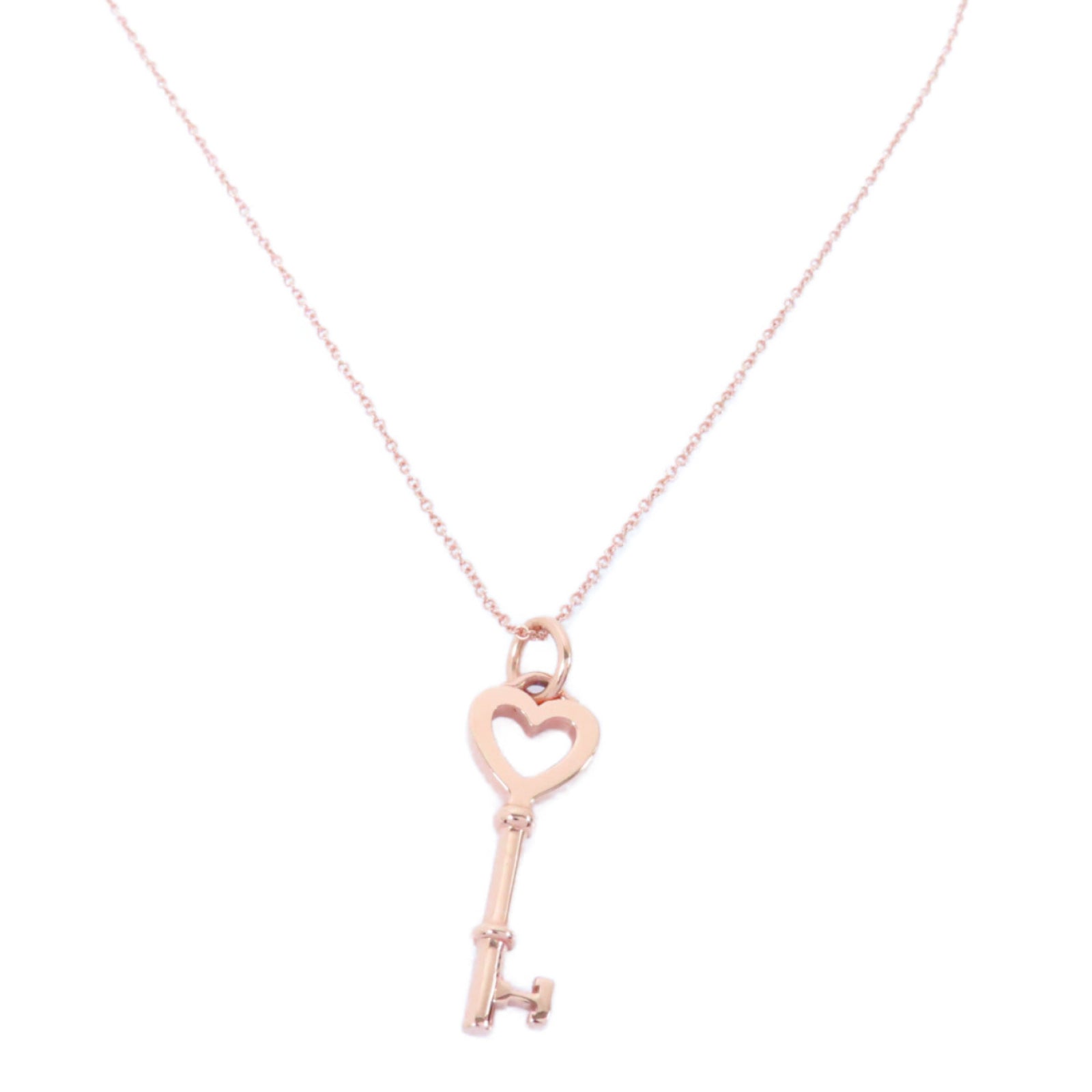 TIFFANY＆CO 【激減優惠】18K玫瑰金Heart Key Necklace項鍊