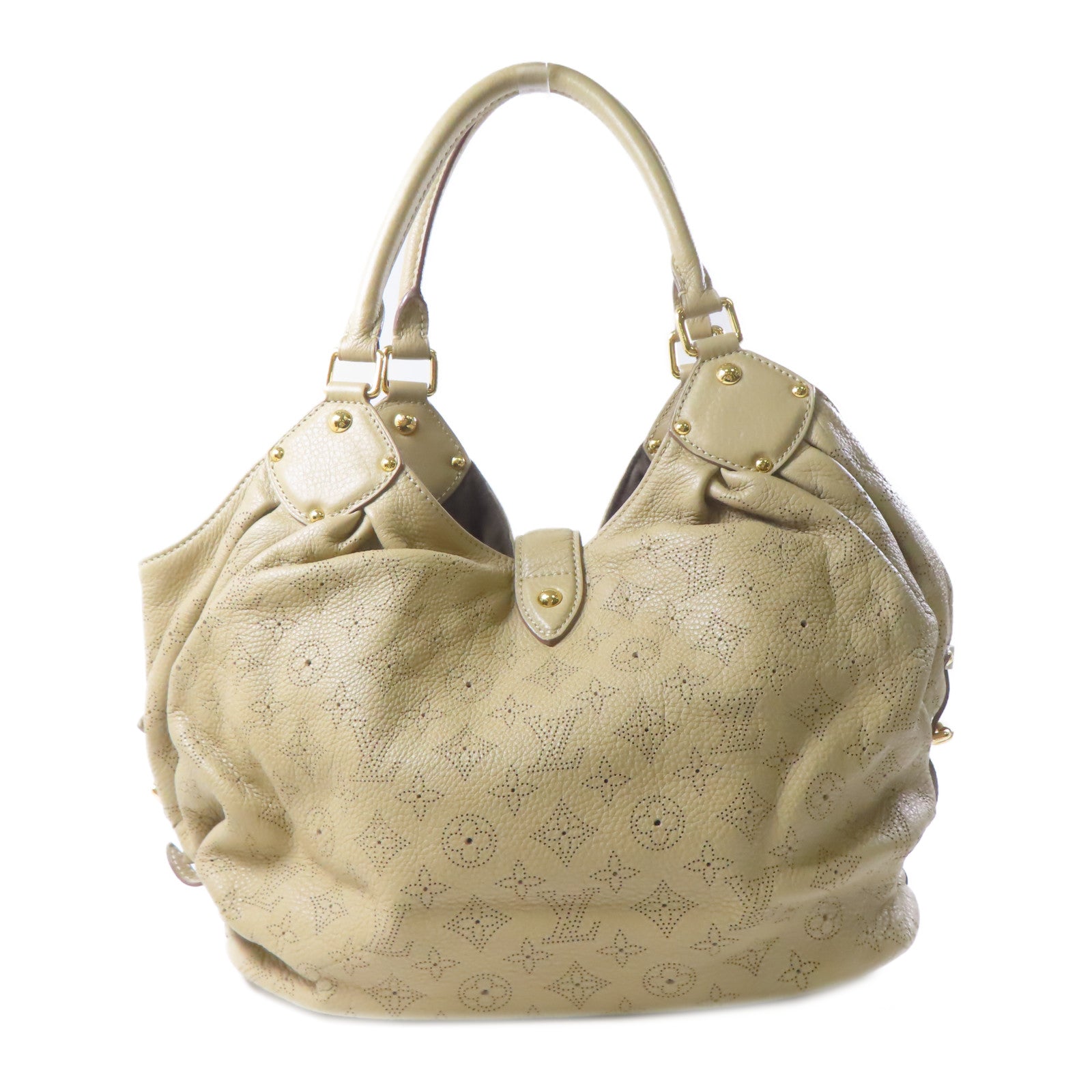 LOUIS VUITTON Mahina Mahina Neo L金扣肩背袋淺啡色