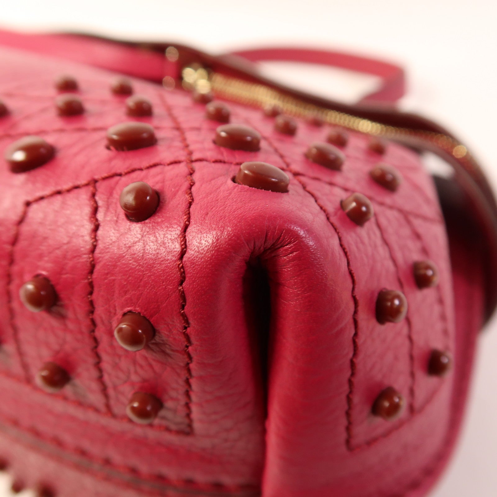 TOD'S 牛皮皮革2 Way Shoulder金扣手挽肩背兩用袋