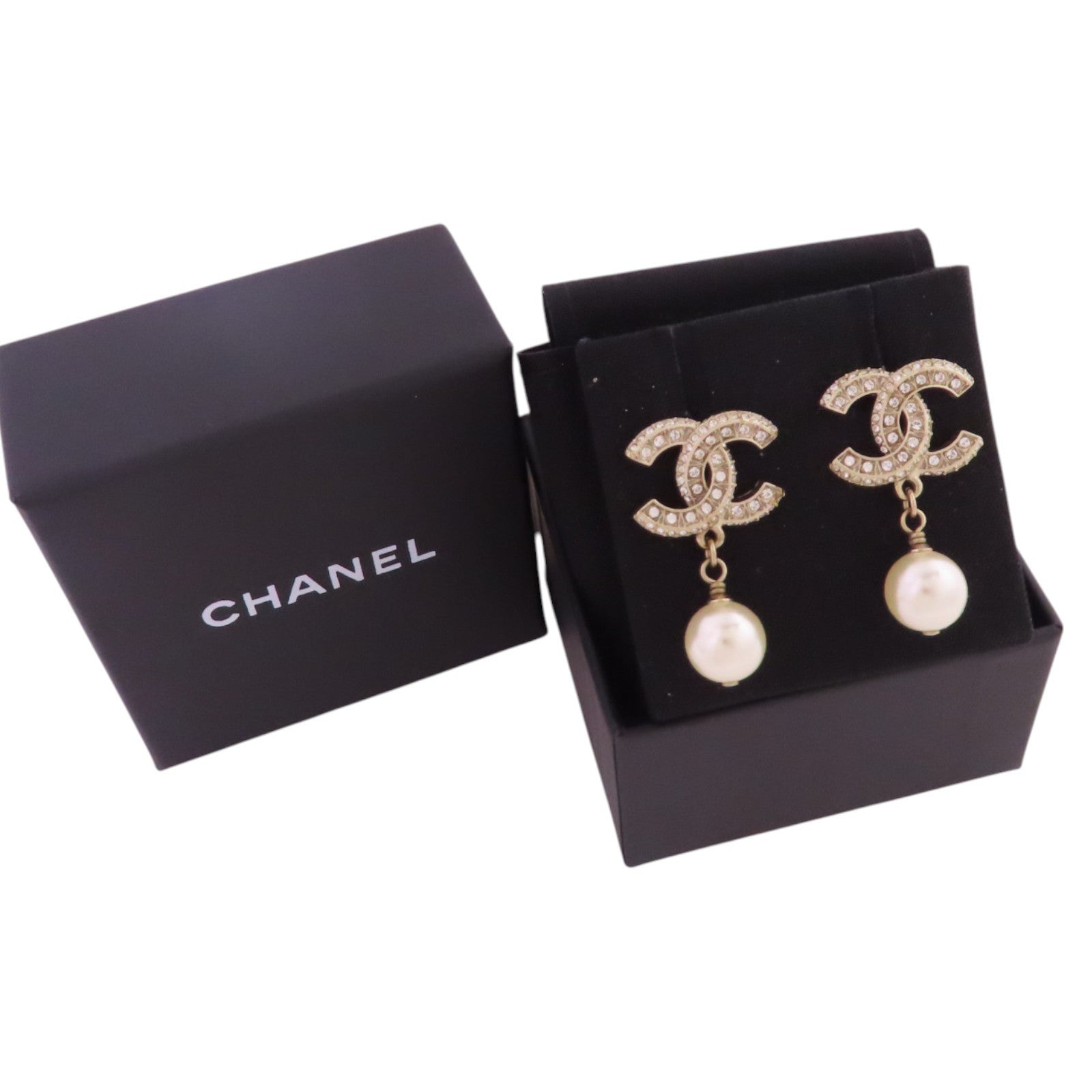CHANEL 金屬/仿珍珠/水鑽CC Earringes耳環